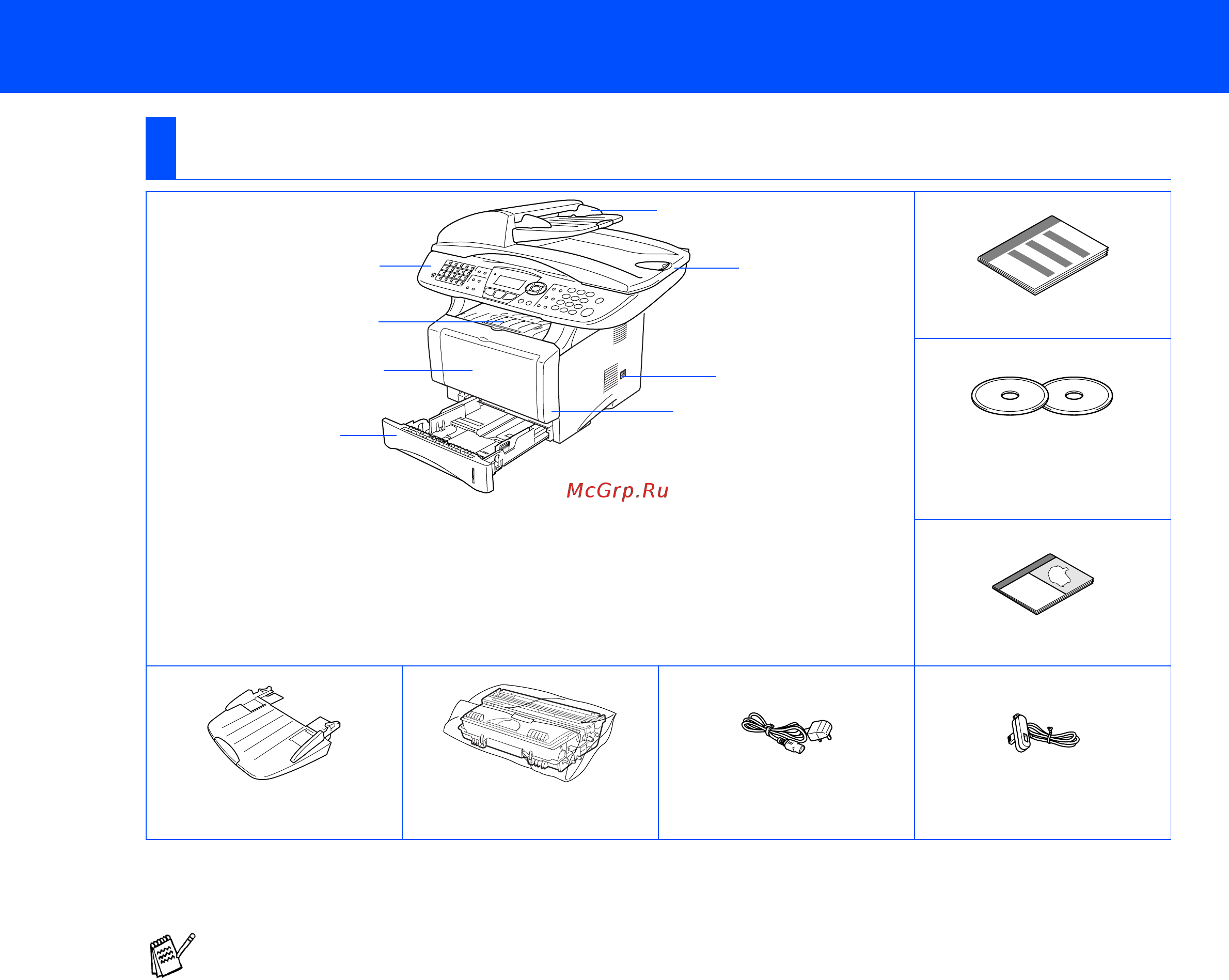 Brother MFC-8420D [2/57] Carton components