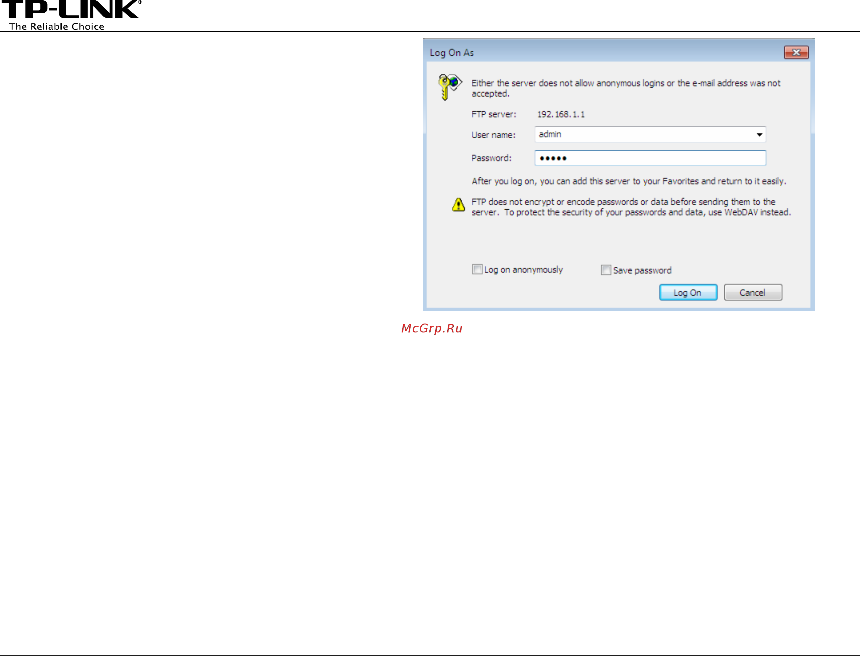 Tp-Link TD-W8968 V1 FTP Server Application Guide онлайн [5/24] 392691