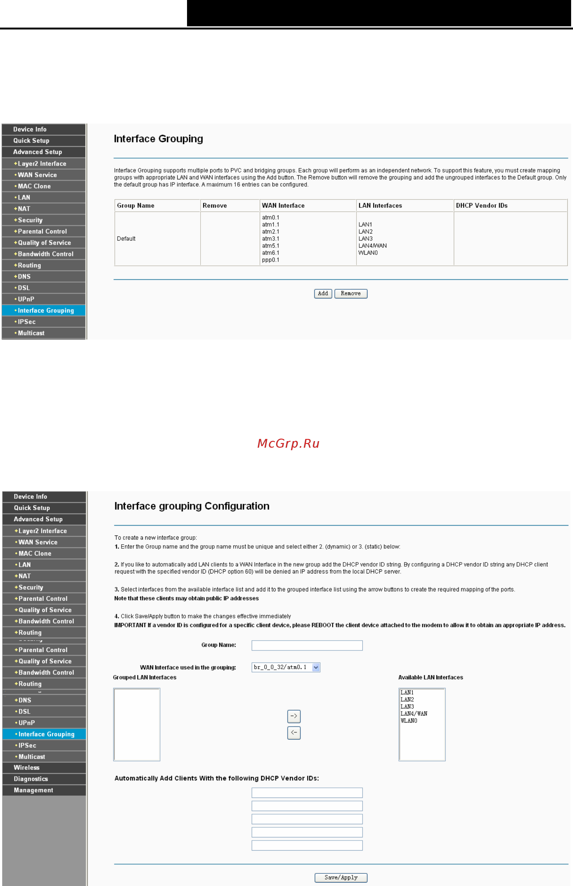 Tp-Link TD-W8960N V4 [60/110] Interface grouping