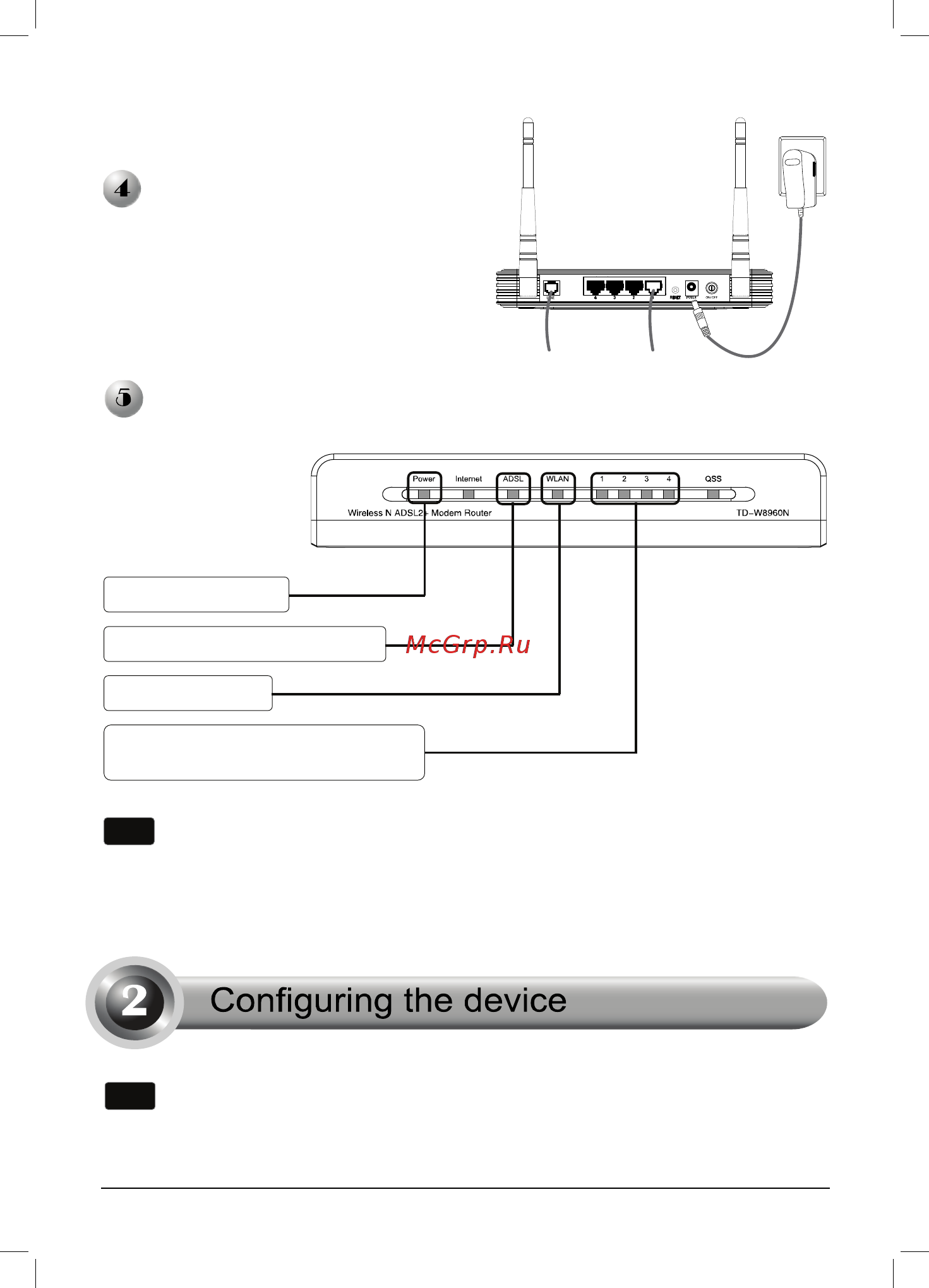 Tp-Link TD-W8960N V3 Руководство по быстрому старту онлайн [2/18] 392700