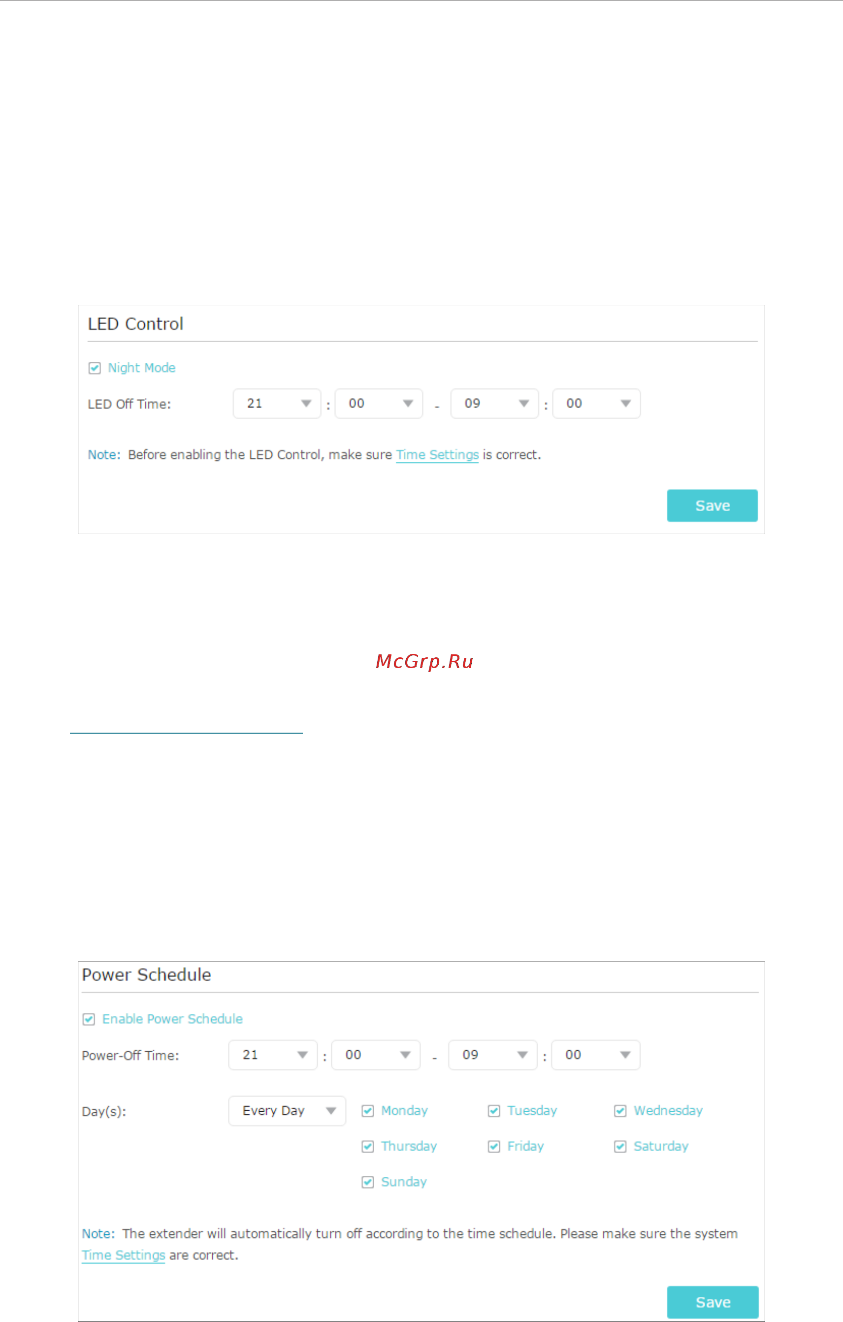 Tp-Link RE650 V1 [29/40] Power schedule