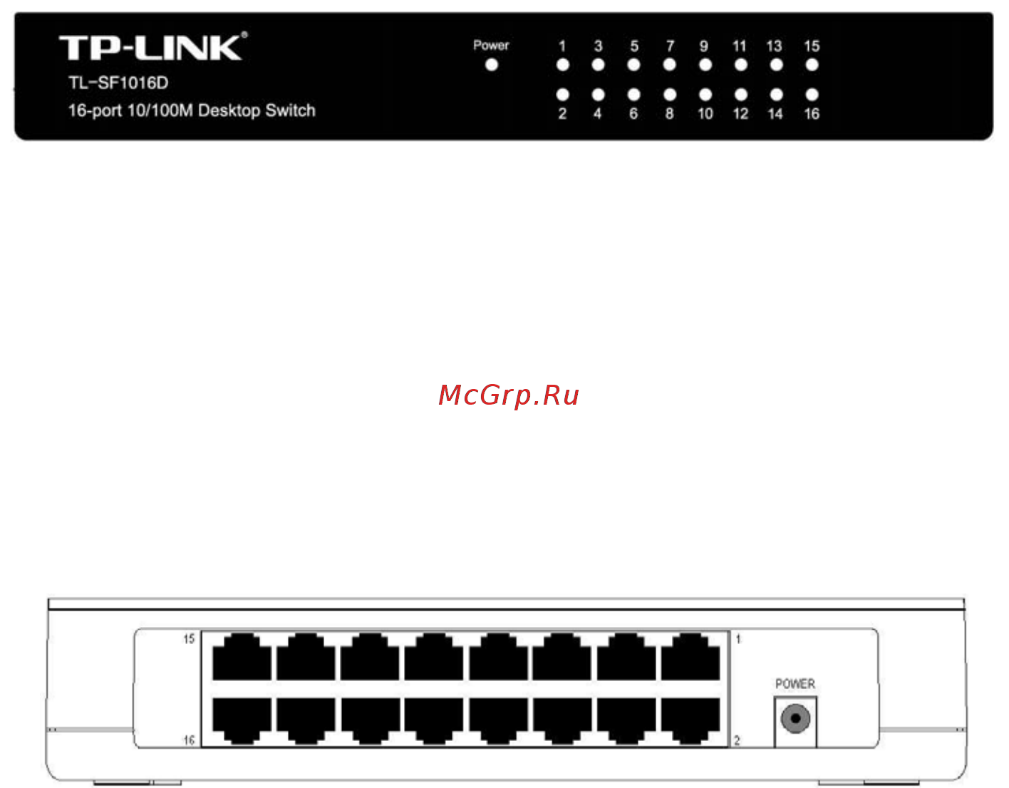 Tp-Link TL-SF1016D V1 [8/10] Chapter 3 identifying external components
