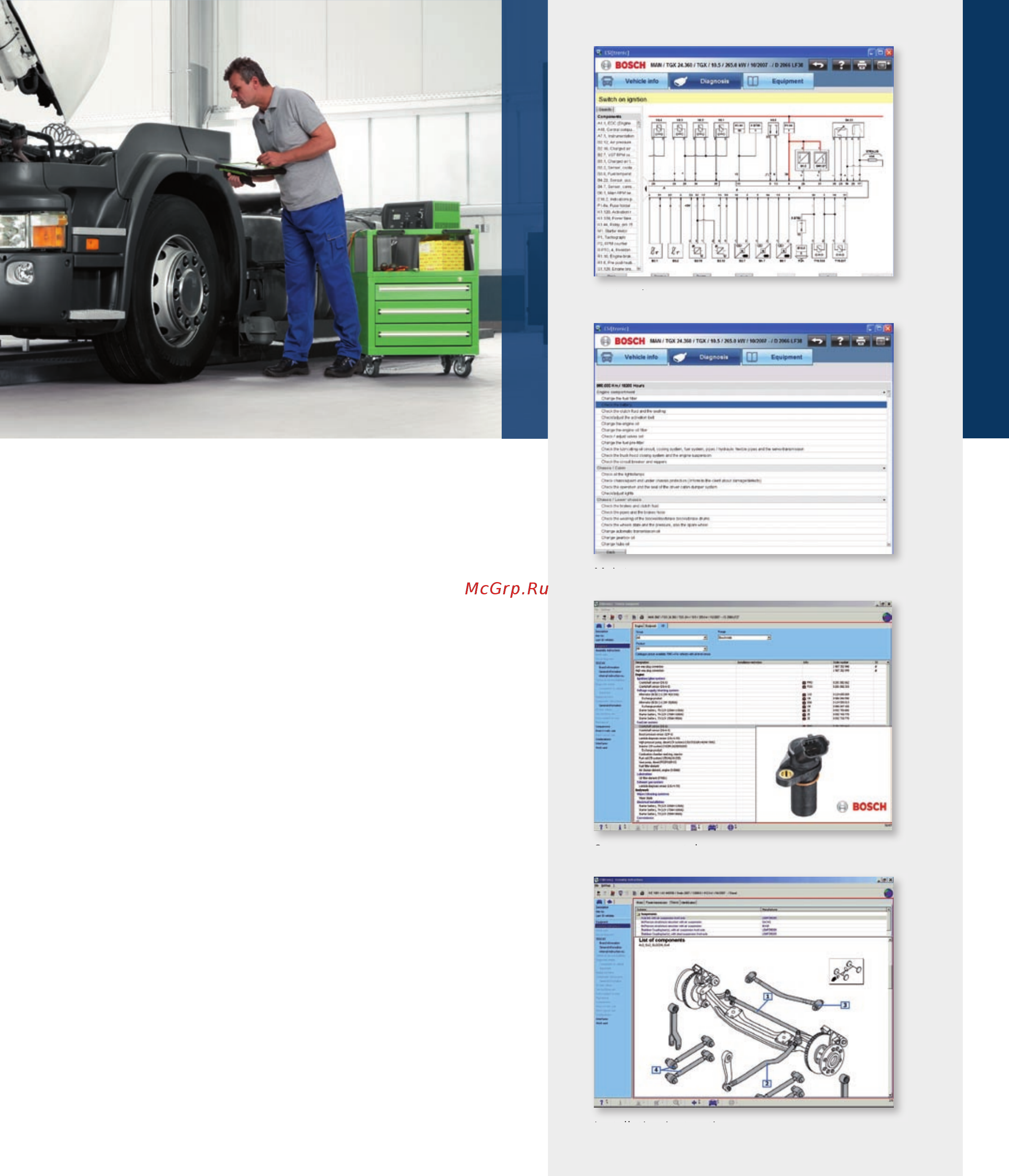 Bosch KTS 540 [15/28] Esit onic fo t uck all information and functions for commercial vehicles