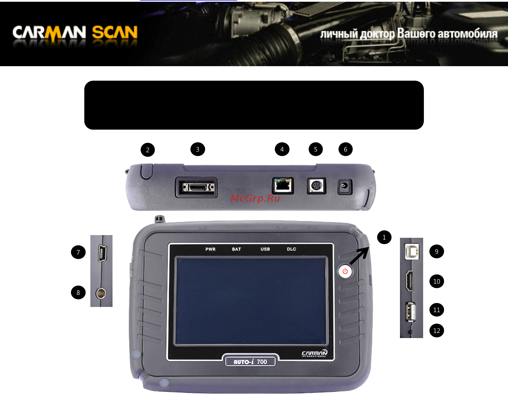 Carmanscan AUTO-I 700 Краткое руководство онлайн