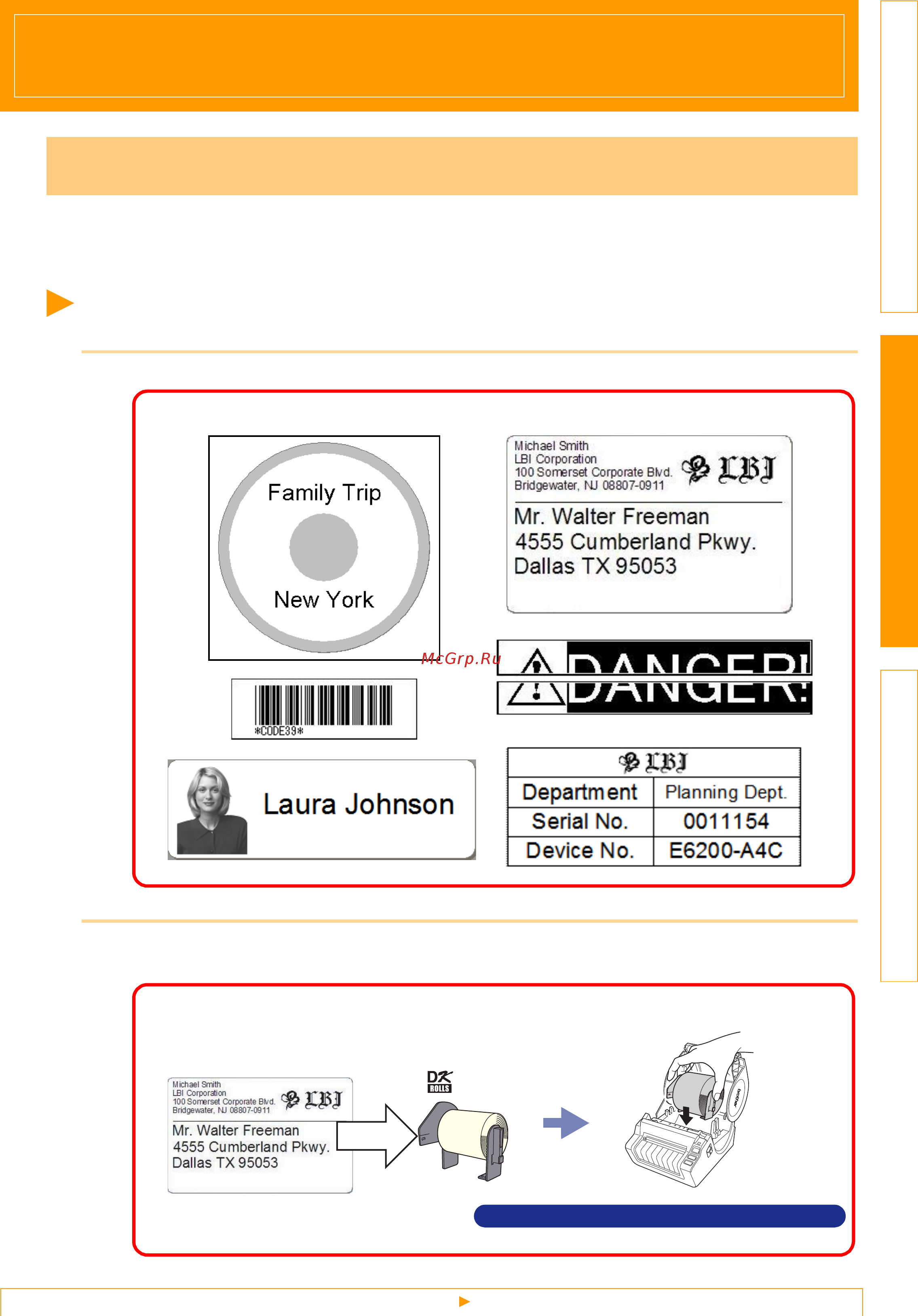 Brother QL-500 [5/48] Prepare the appropriate dk roll for the label you want to create