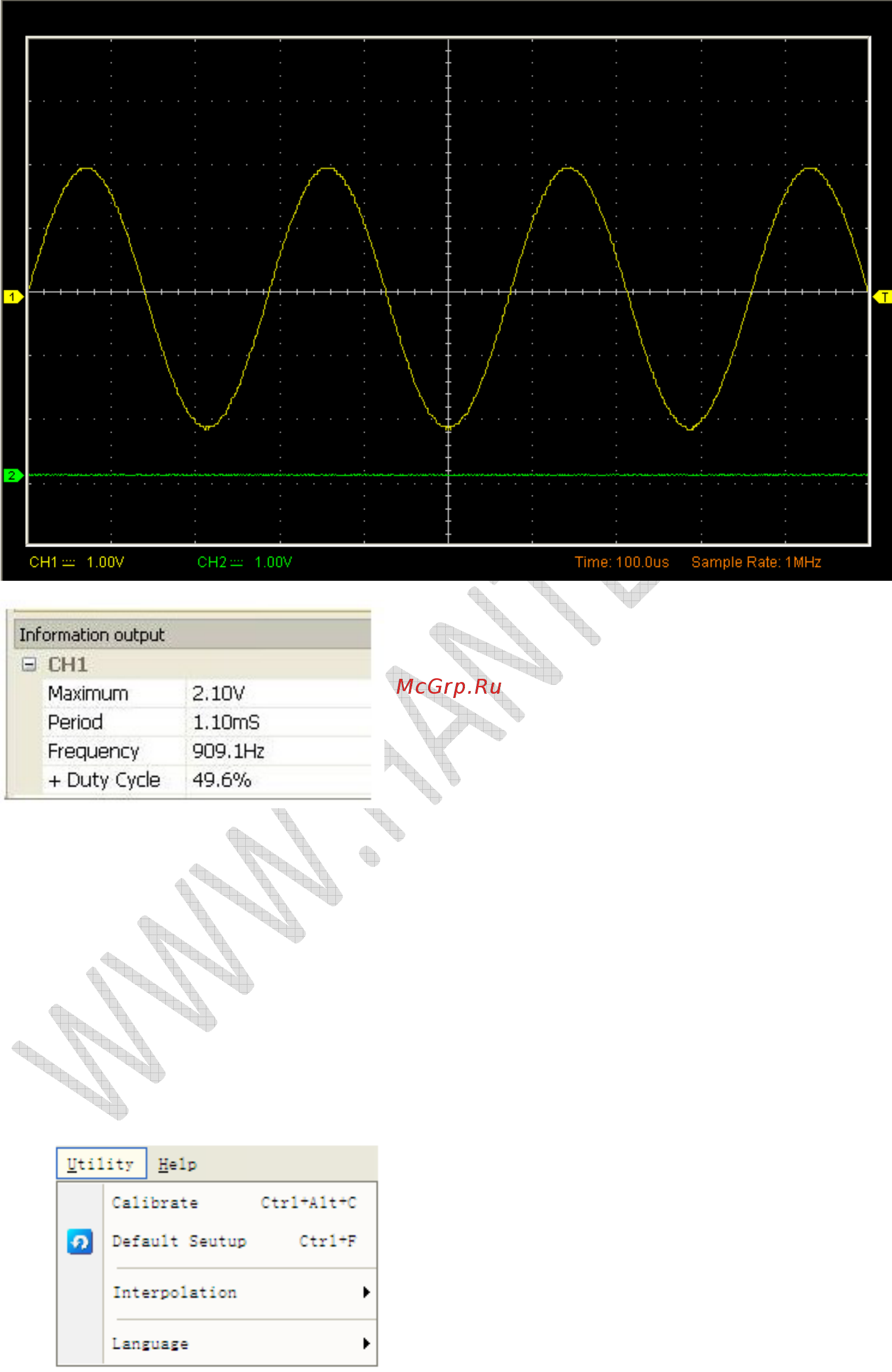 Hantek DSO-6022BL [42/70] Функции utility