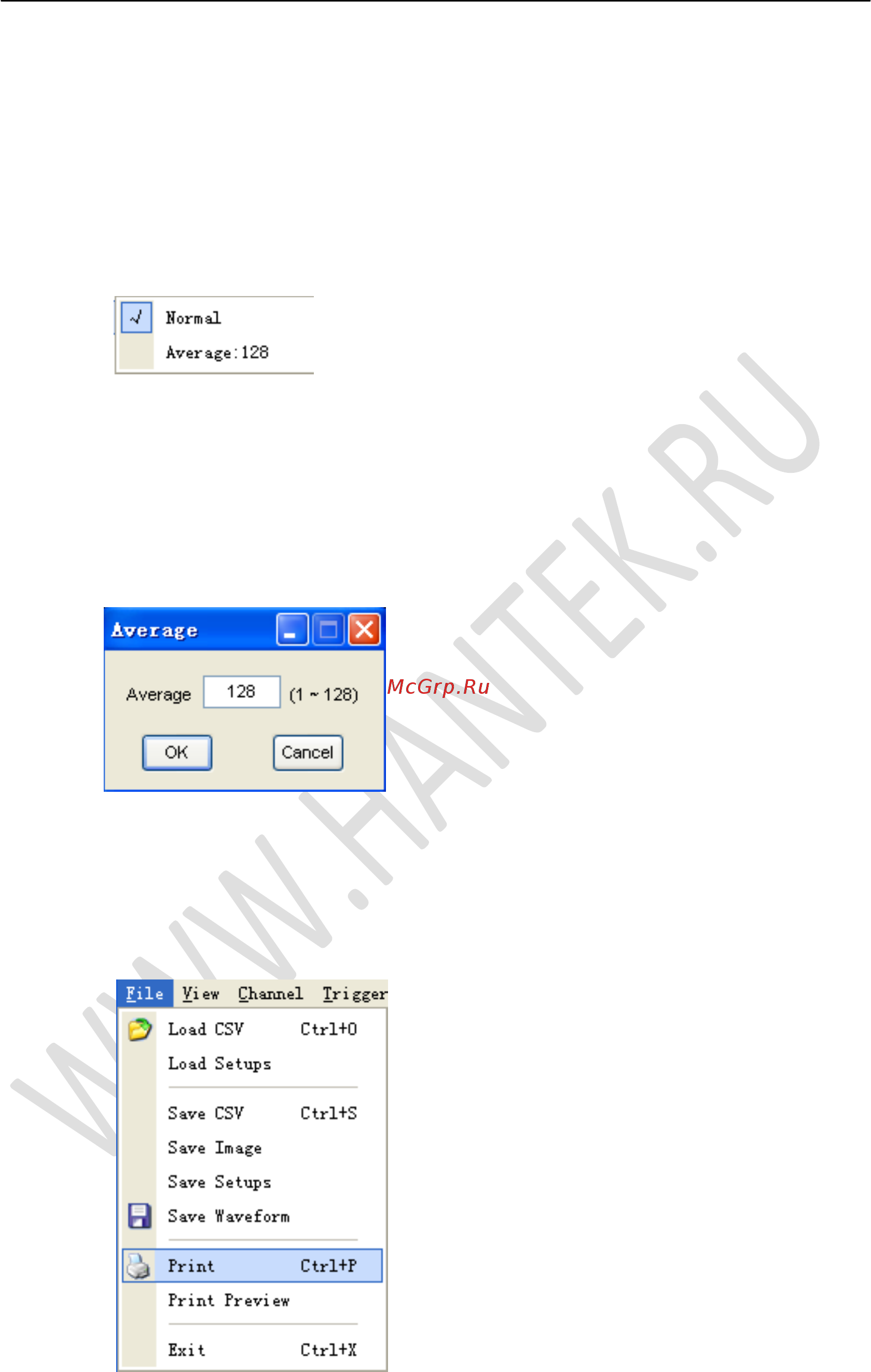 Hantek DSO-6082BE [69/84] Режимы получения