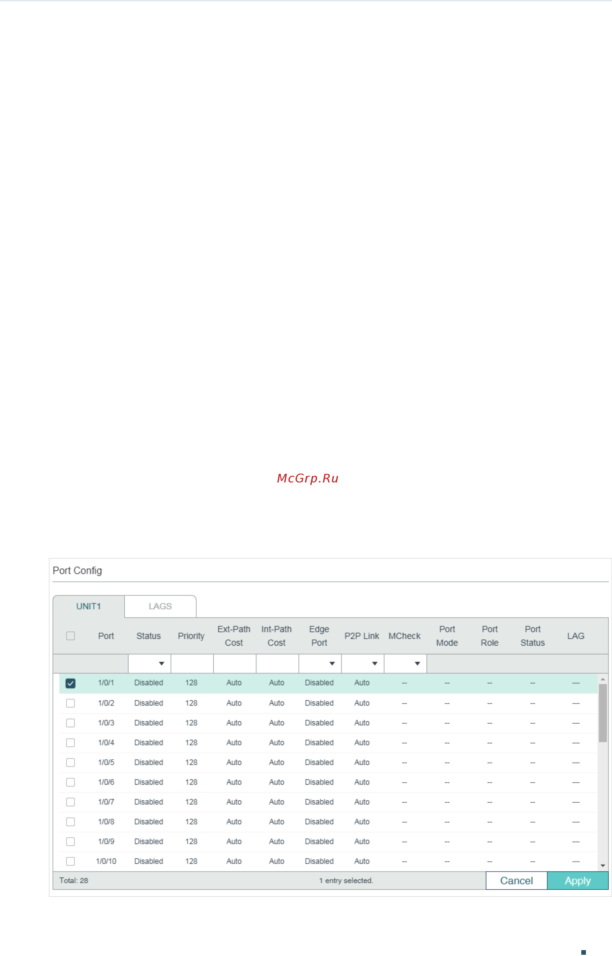 Tp-Link T2600G-52TS V3 [402/1069] Stp rstp configurations