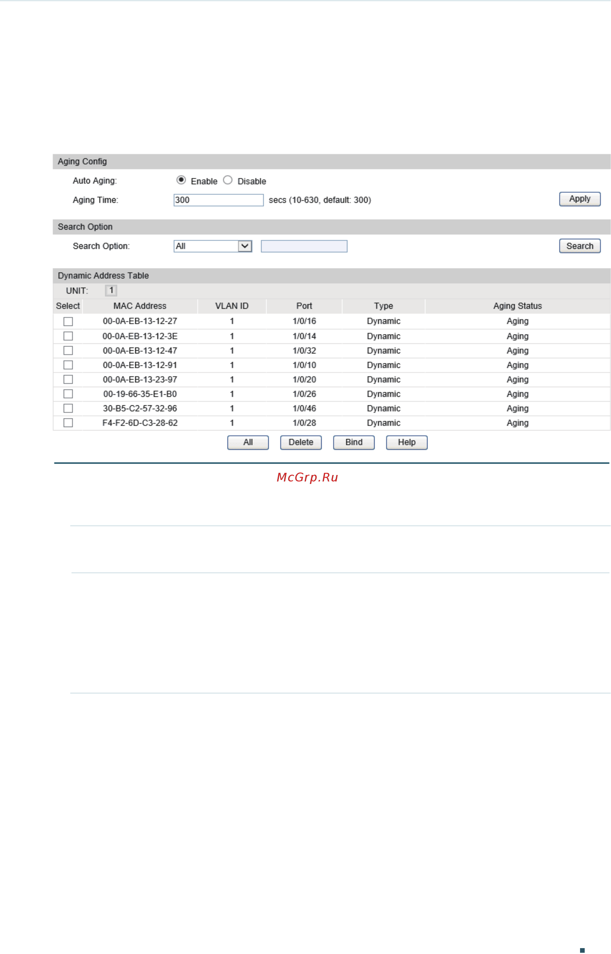 Tp-Link T2600G-18TS V1 [168/1010] Modifying the aging time of dynamic address entries