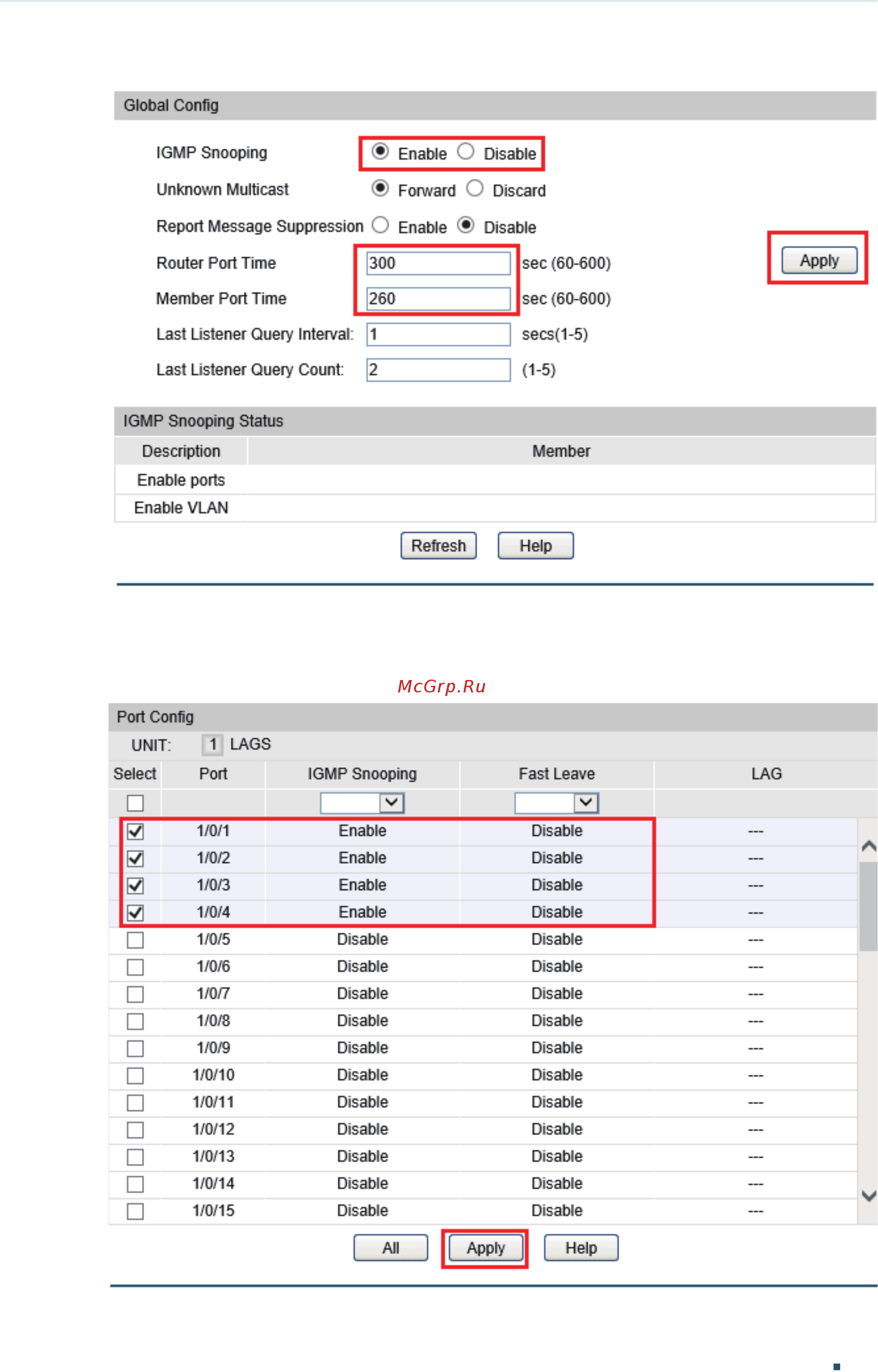 Tp-Link T2600G-18TS V1 [528/1010] Snooping config to load the following page