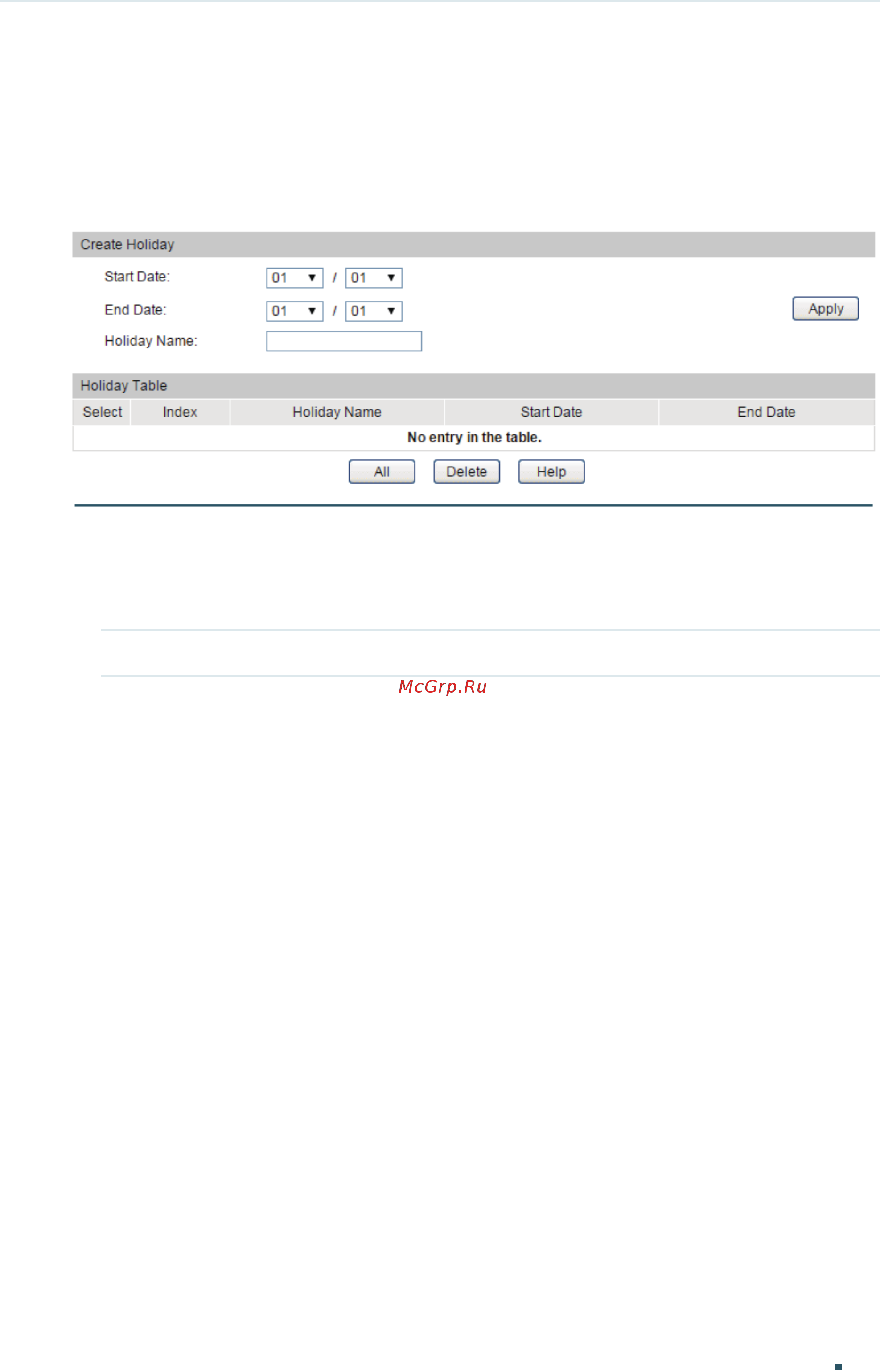 Tp-Link T2600G-18TS V1 [711/1010] Optional configuring holiday