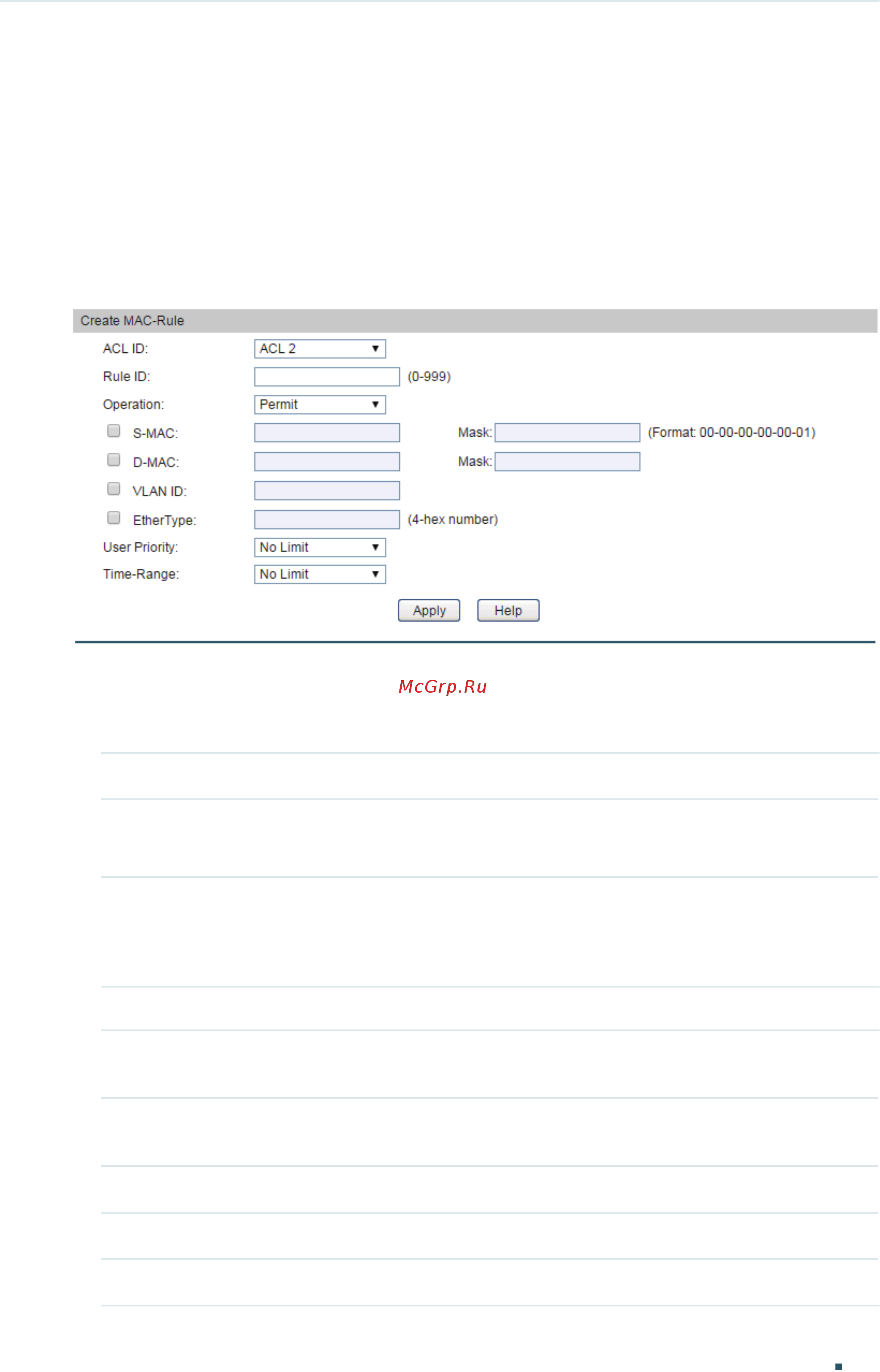 Tp-Link T2600G-18TS V1 [713/1010] Configuring acl rules