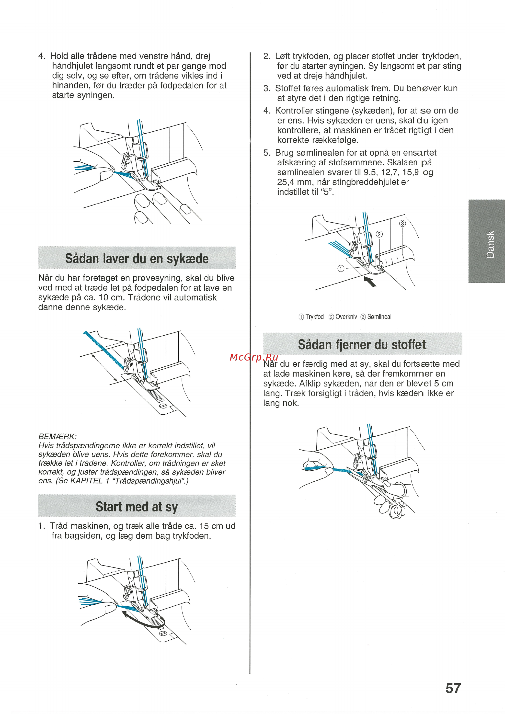 Brother 3100D [59/76] Sädan laver du en sykaede