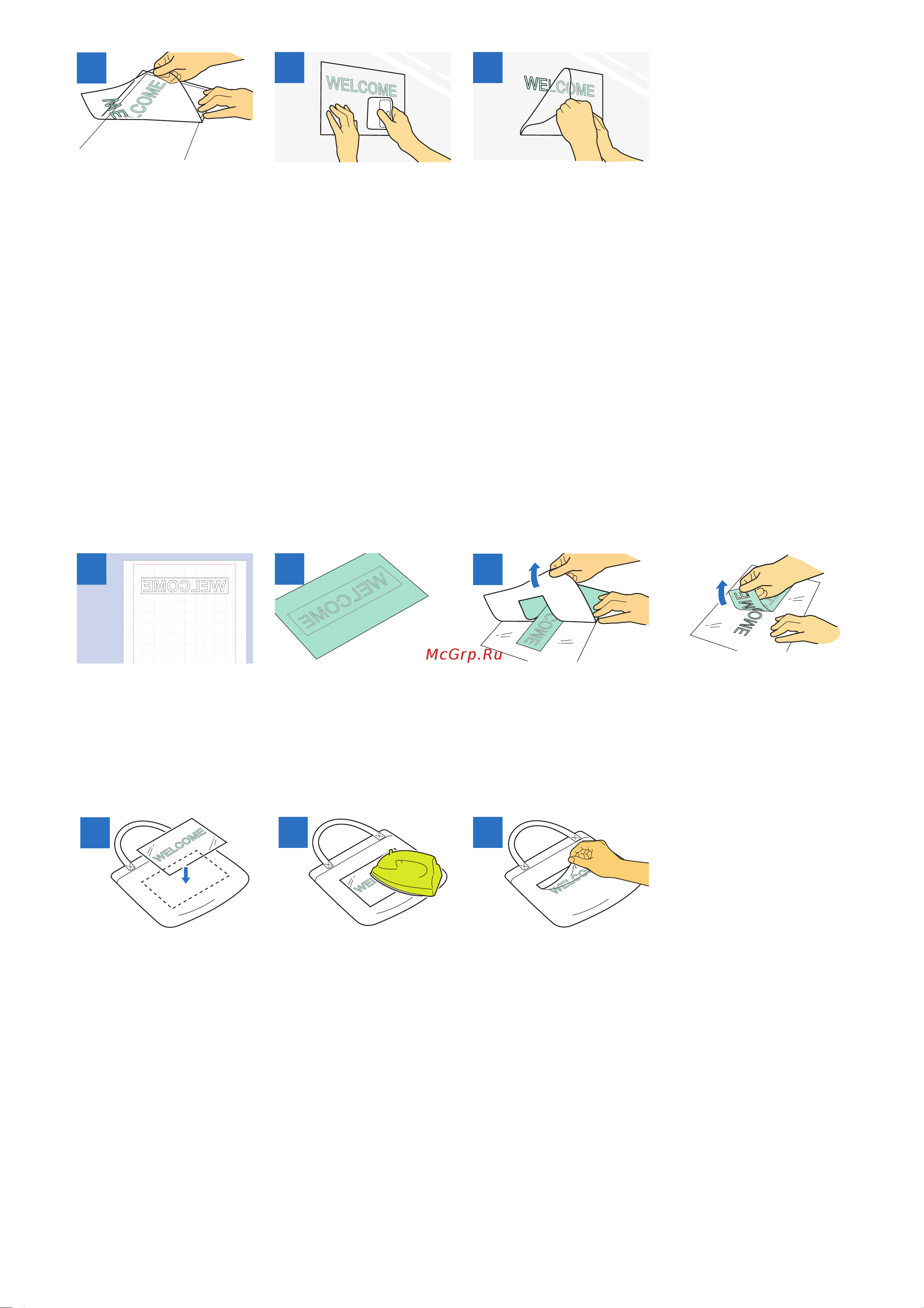 Brother SDX1000 [35/38] Условия термопереноса температура время прижима и т п различаются в зависимости от используемого материала используйте материал в соответствии с прилагаемым к нему руководством