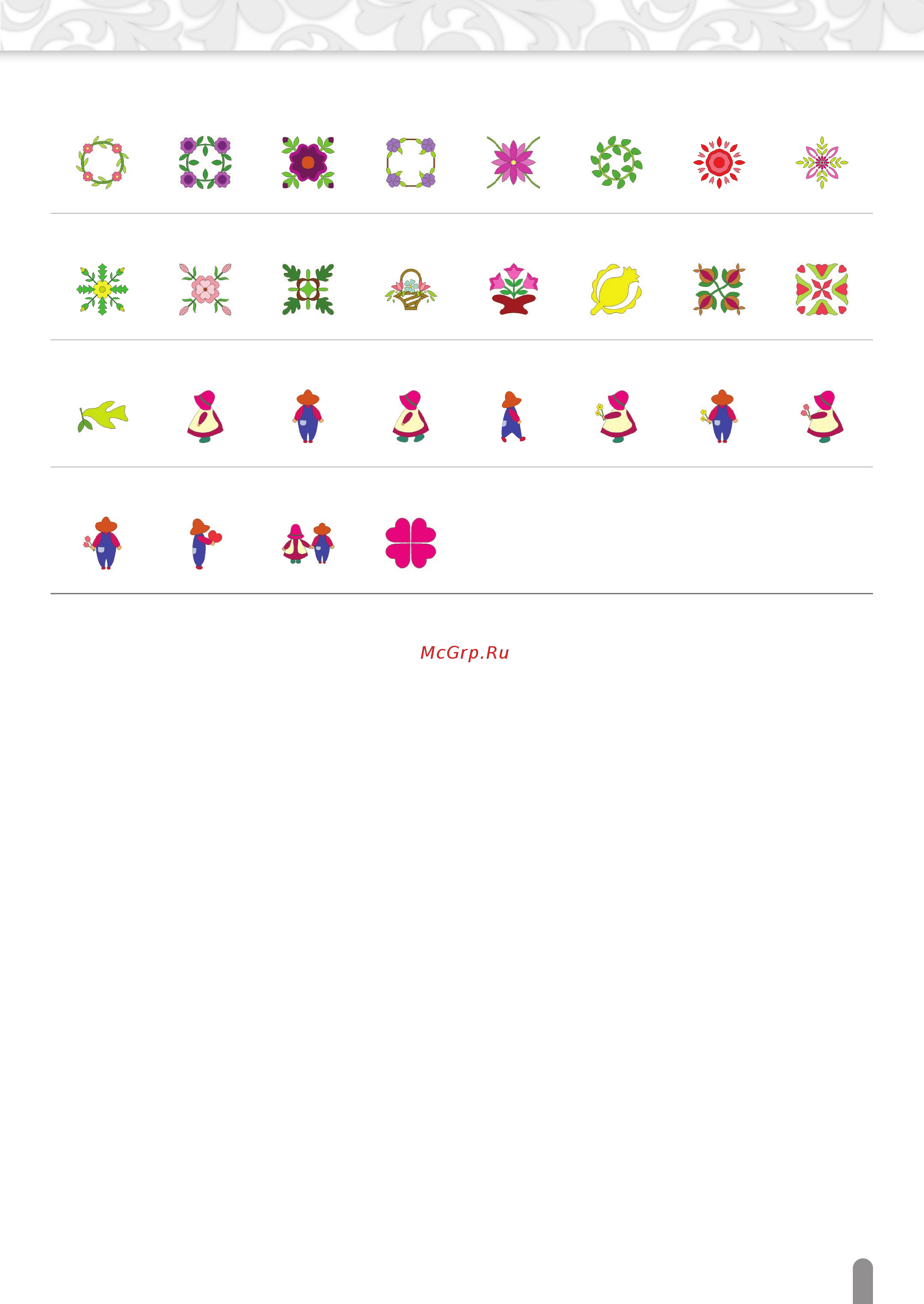 Brother CM840 Перечень рисунков онлайн [19/20] 393759