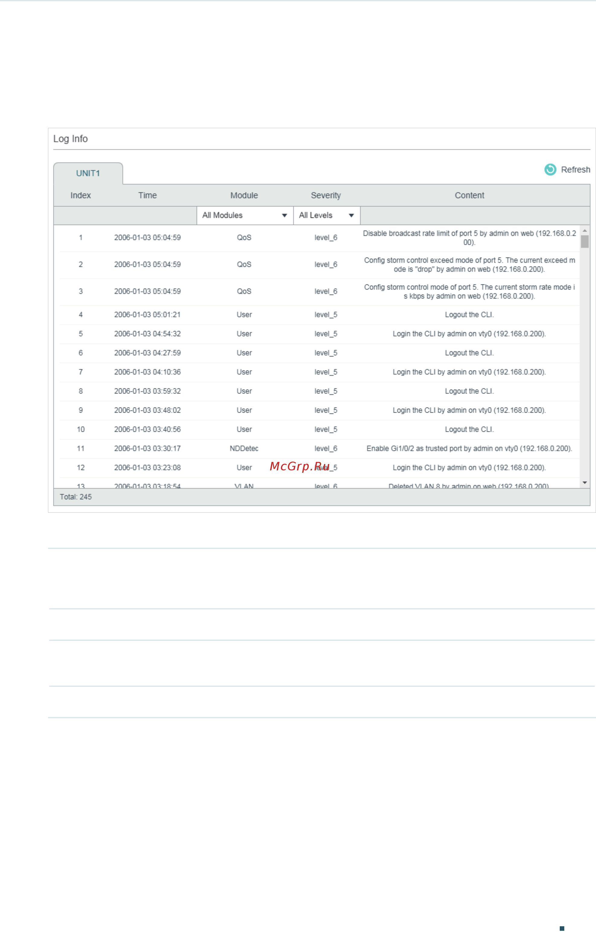 Tp-Link T2600G-28MPS V3 [1114/1124] Viewing the log table