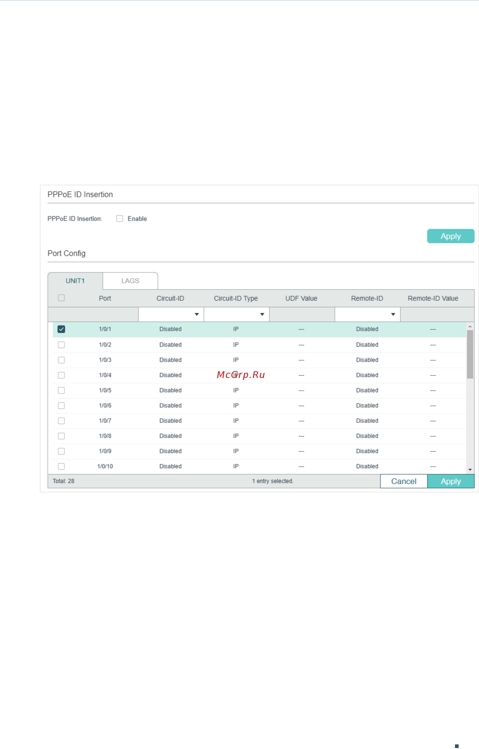 Tp-Link T2600G-28MPS V4 [528/1124] Pppoe id insertion configuration
