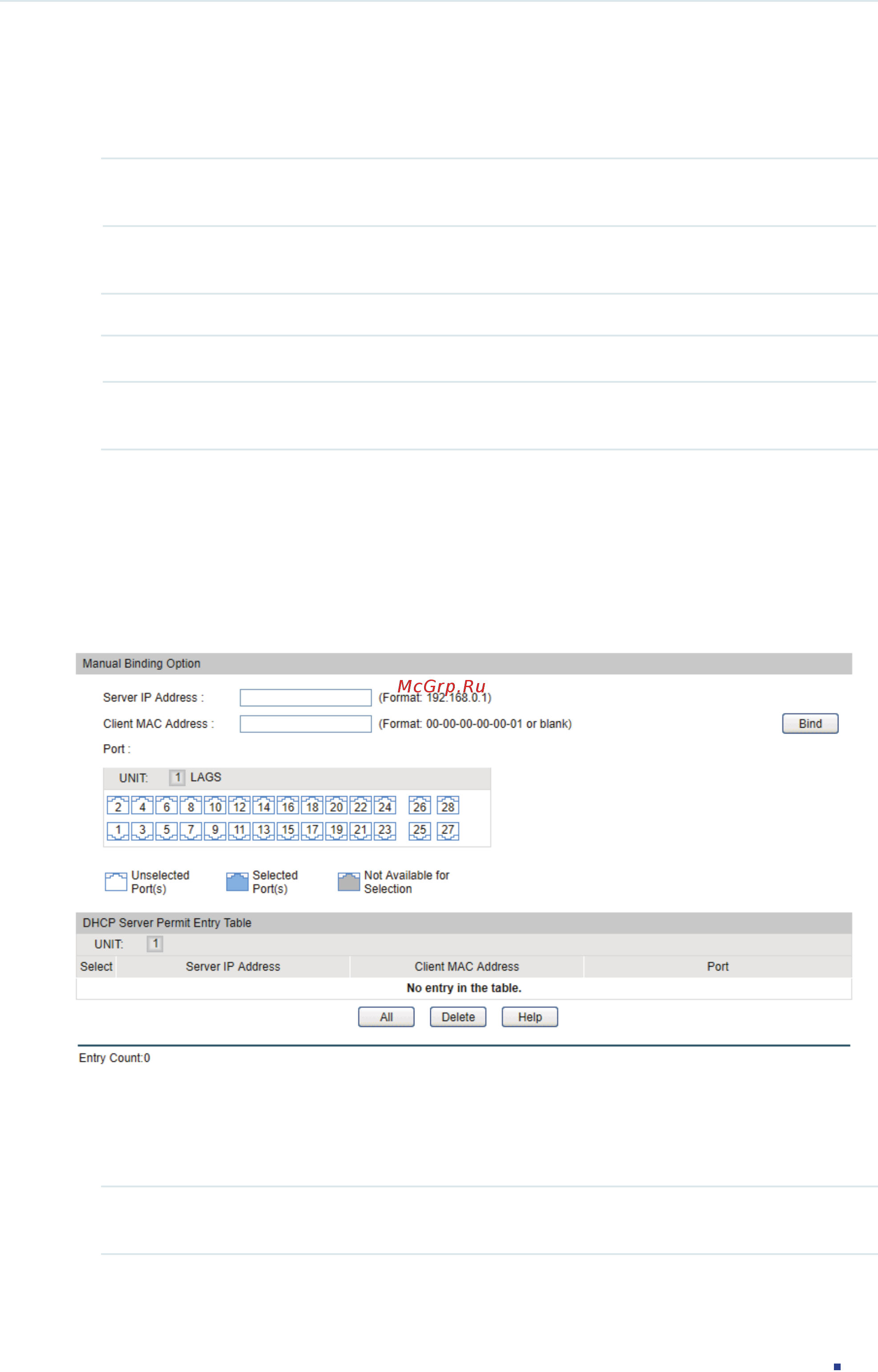 Tp-Link T2600G-28MPS V2 [852/1027] Configuring the dhcp server permit entry