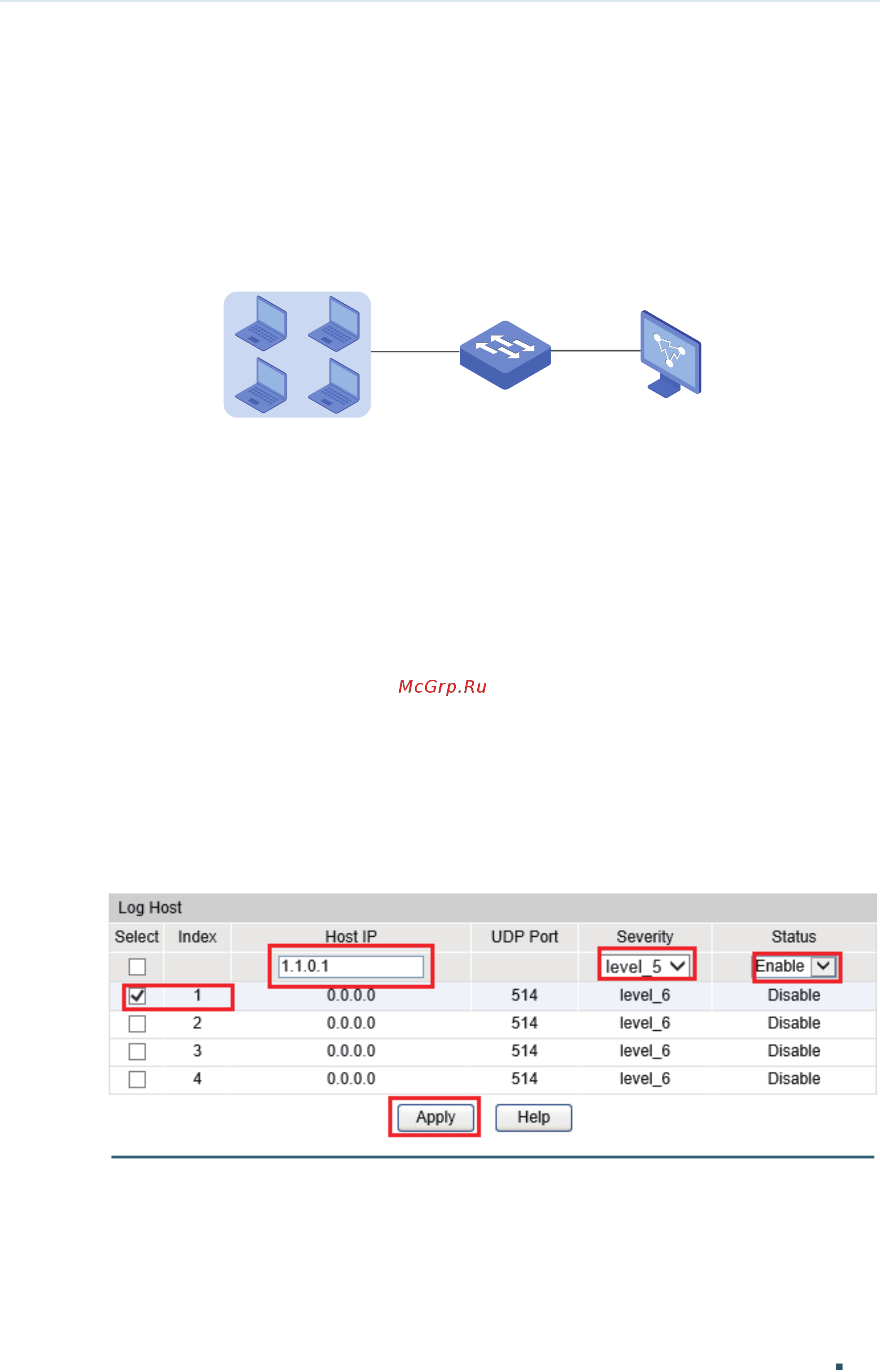 Tp-Link T2600G-28MPS V2 [971/1027] Example for configuring remote log