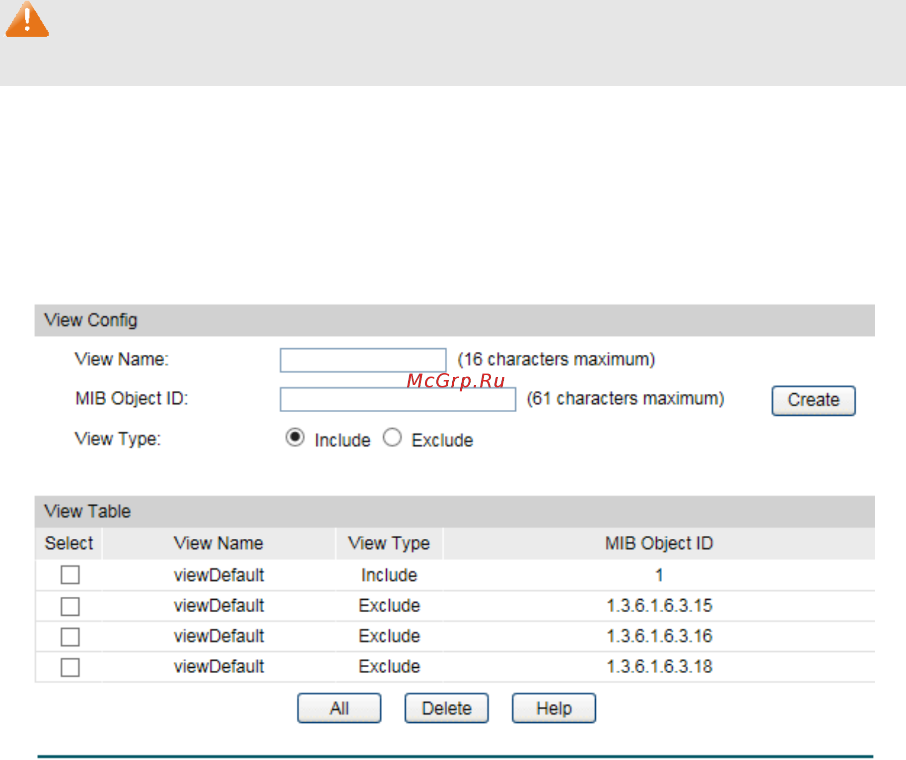 Tp-Link T2500-28TC V2 [275/342] Snmp view