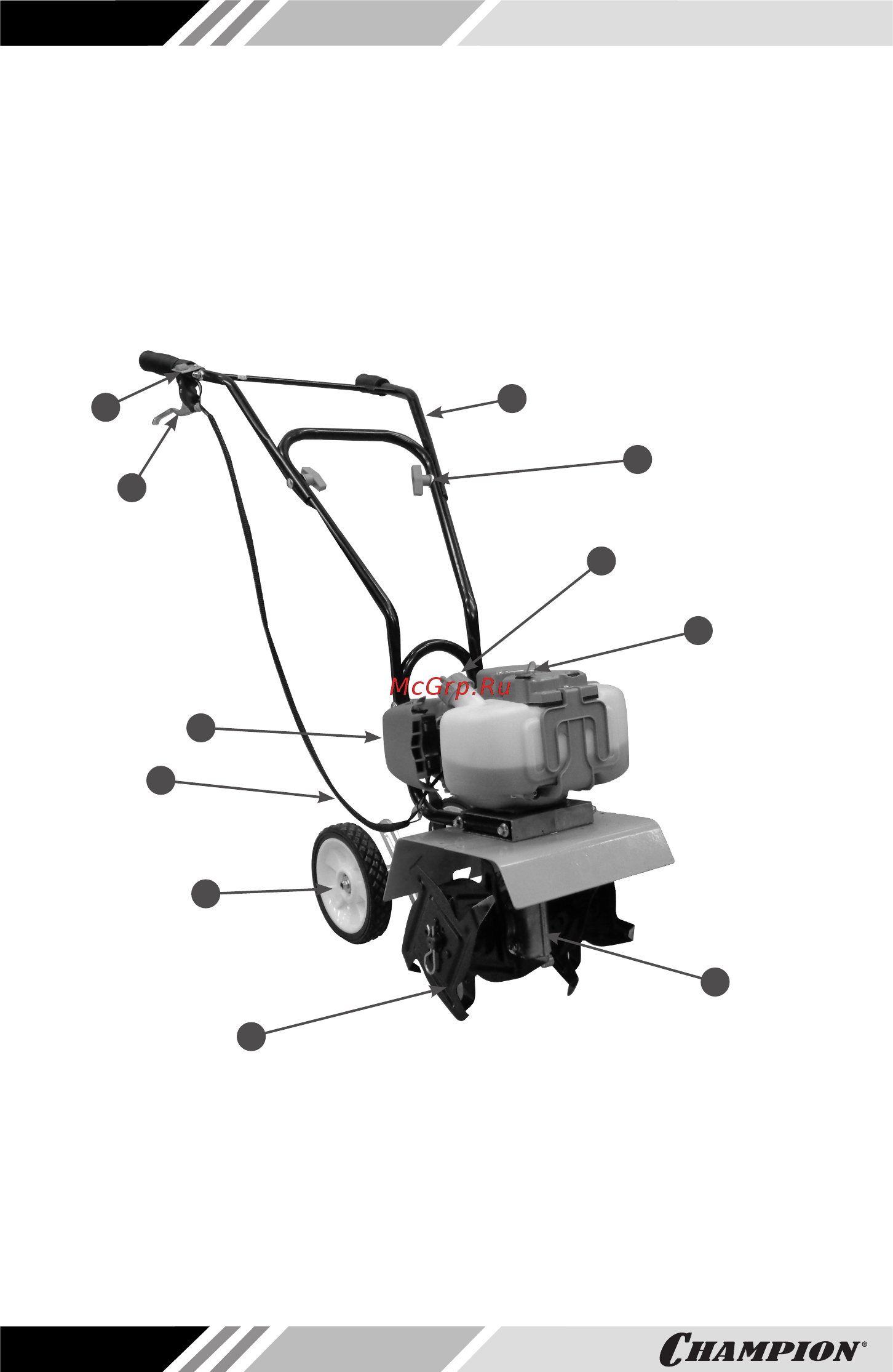 Champion GC243E [10/32] Основные узлы и органы