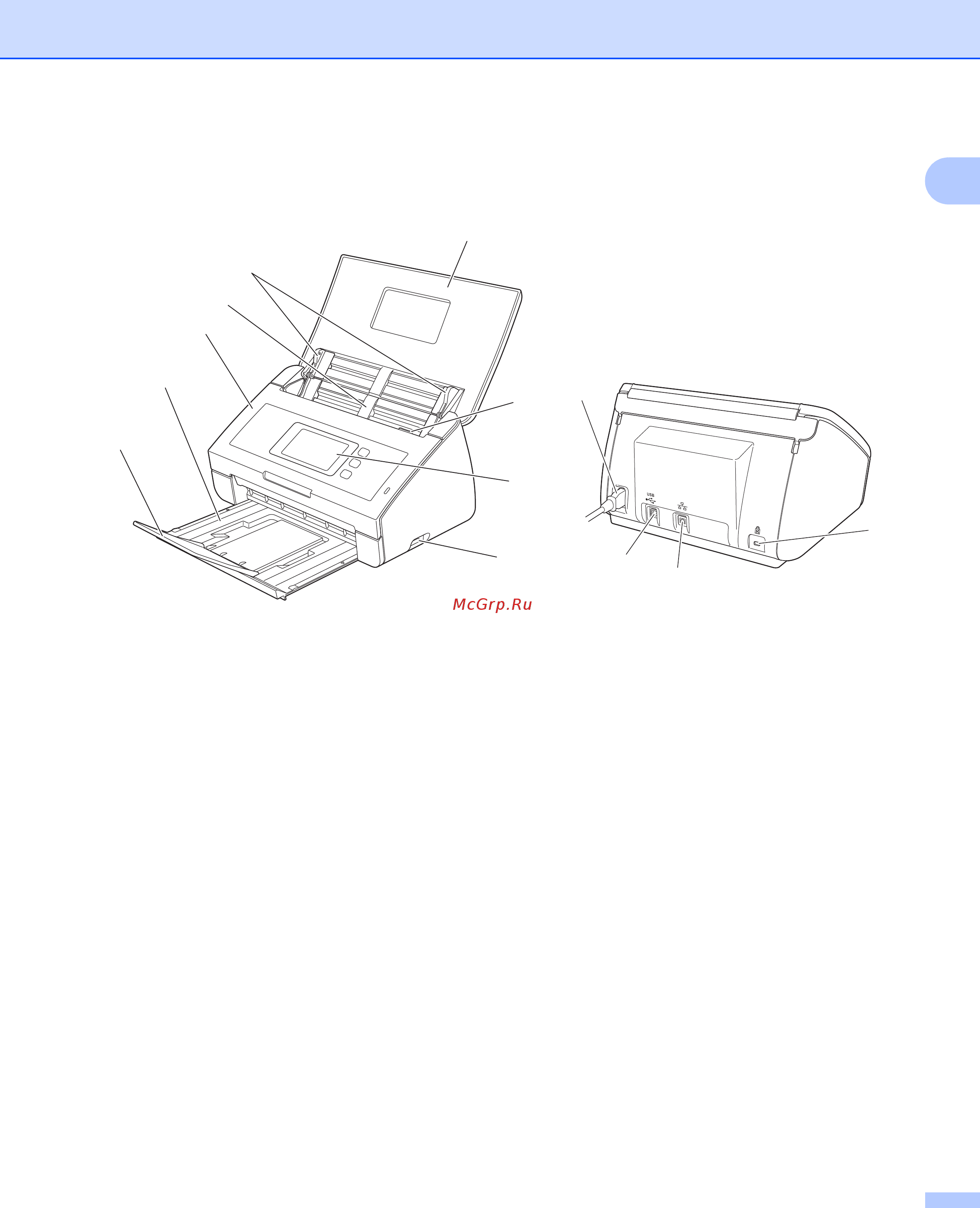 Brother ADS-2100e [15/252] Общий обзор устройства