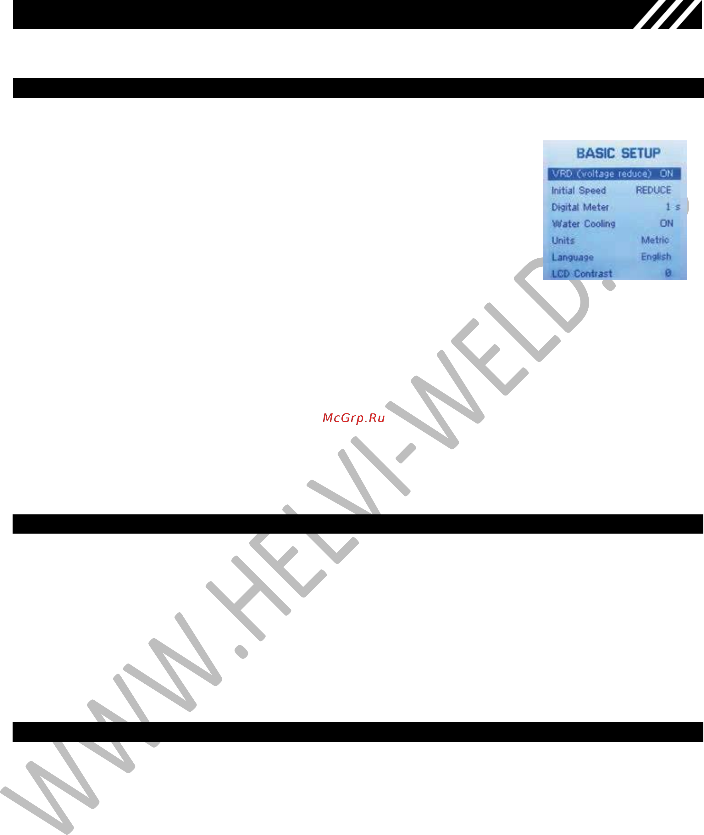 Helvi Maxitech 360C [11/38] Setup menu