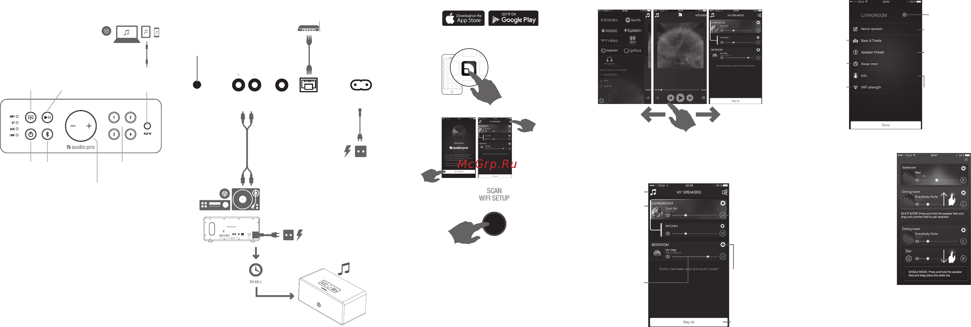Audio Pro Drumfire D-1 Black Multi-room Руководство пользователя онлайн