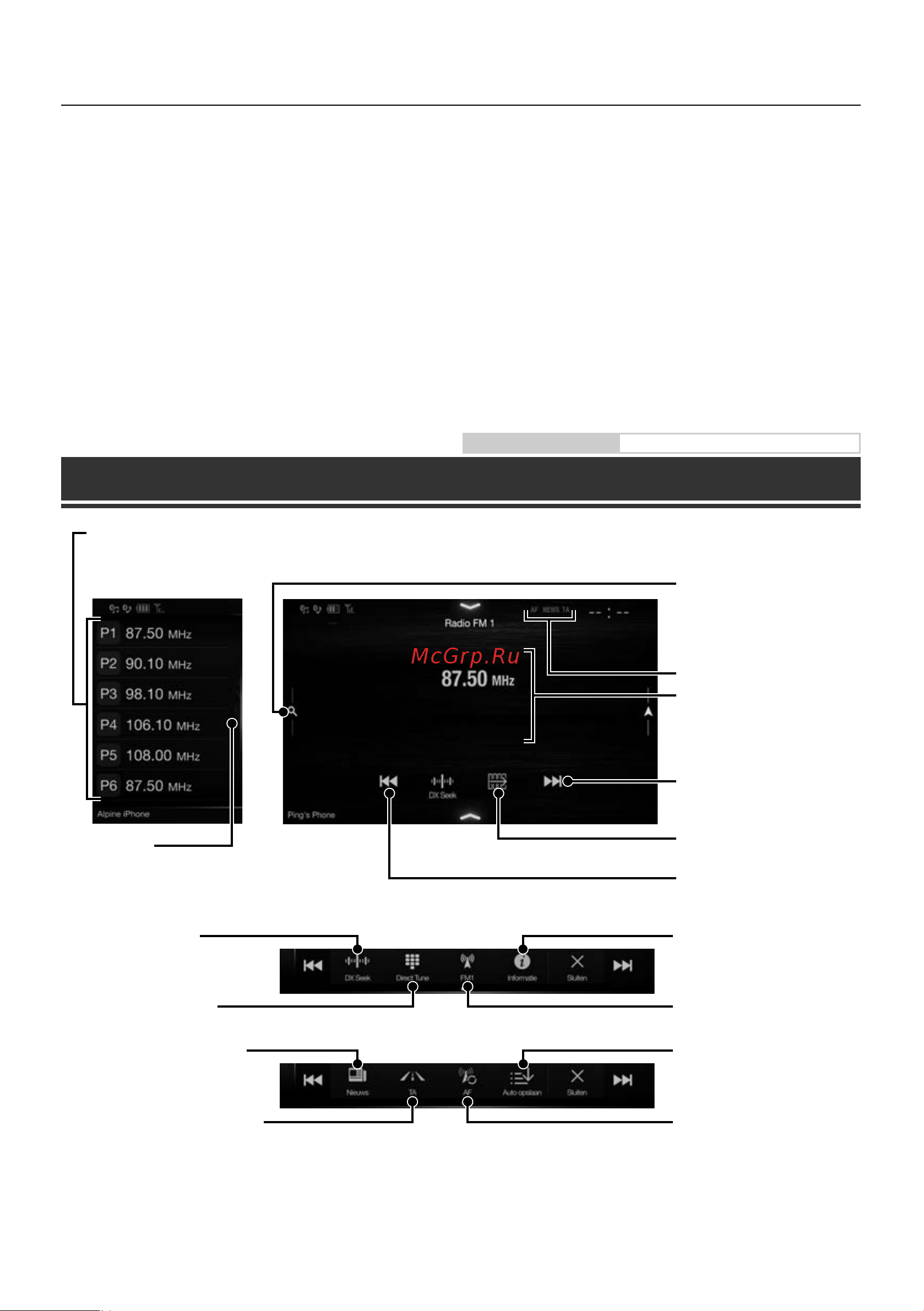 Alpine i902D-OC3 [118/165] Radio rds bediening