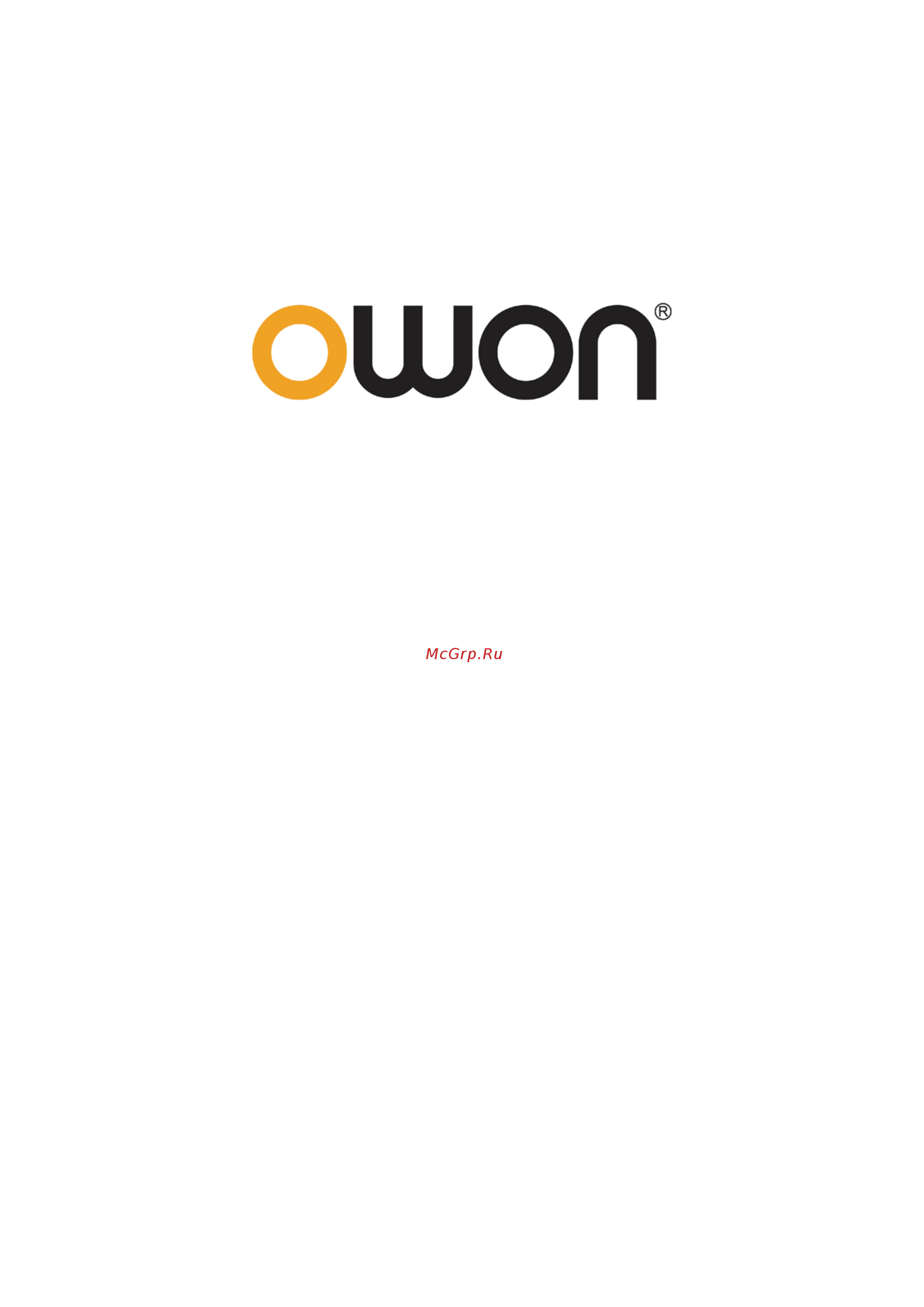 Owon AG1012 Инструкция по эксплуатации(ENG) онлайн