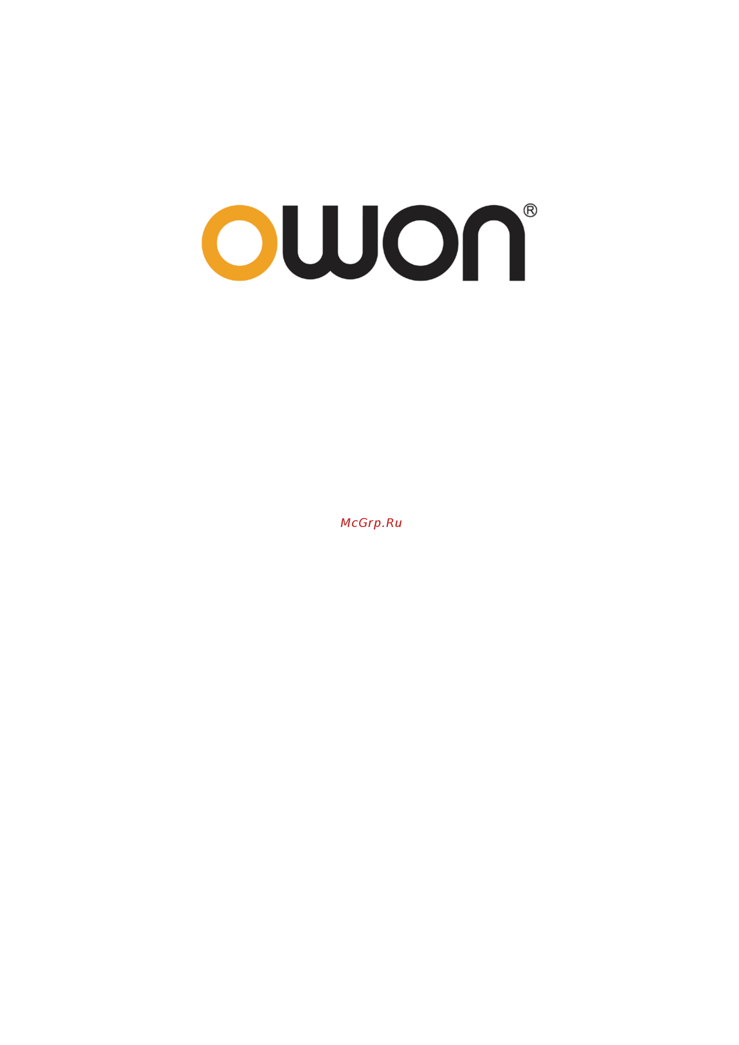Owon AG1012F Инструкция по эксплуатации(ENG) онлайн