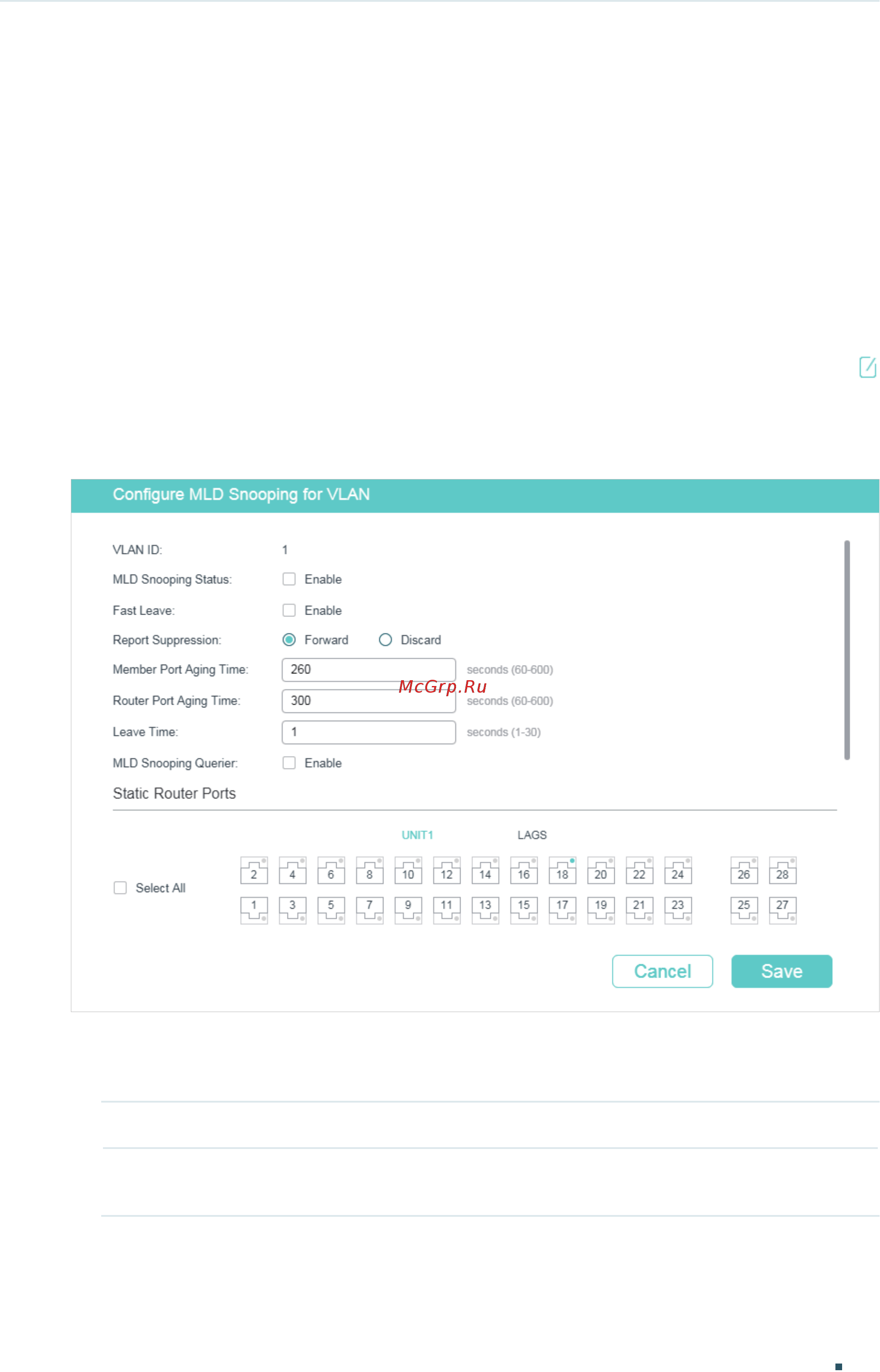Tp-Link T1600G-52TS V4 [254/958] Configuring mld snooping for vlans