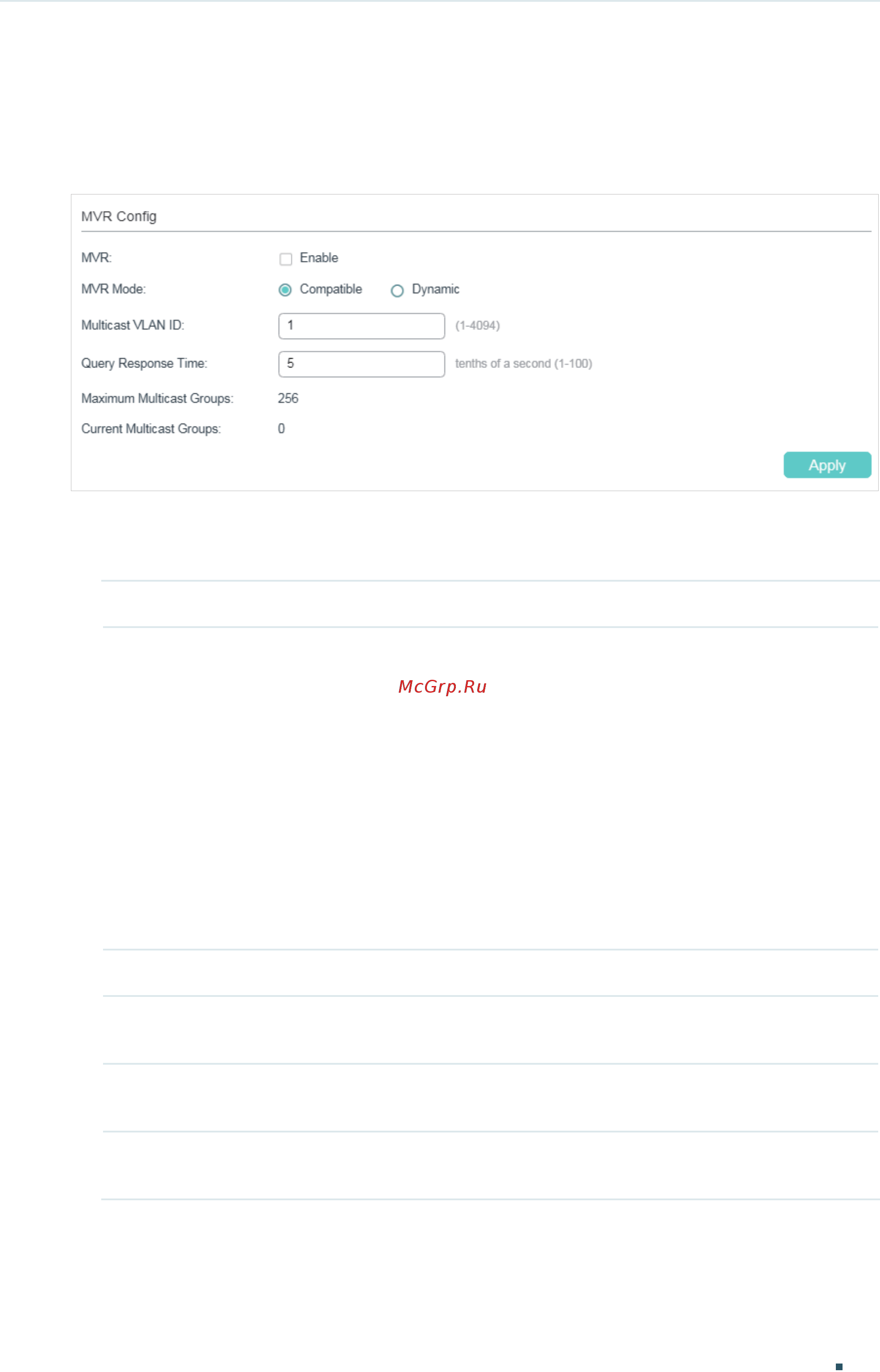Tp-Link T1600G-52TS V4 [268/958] Configuring mvr globally