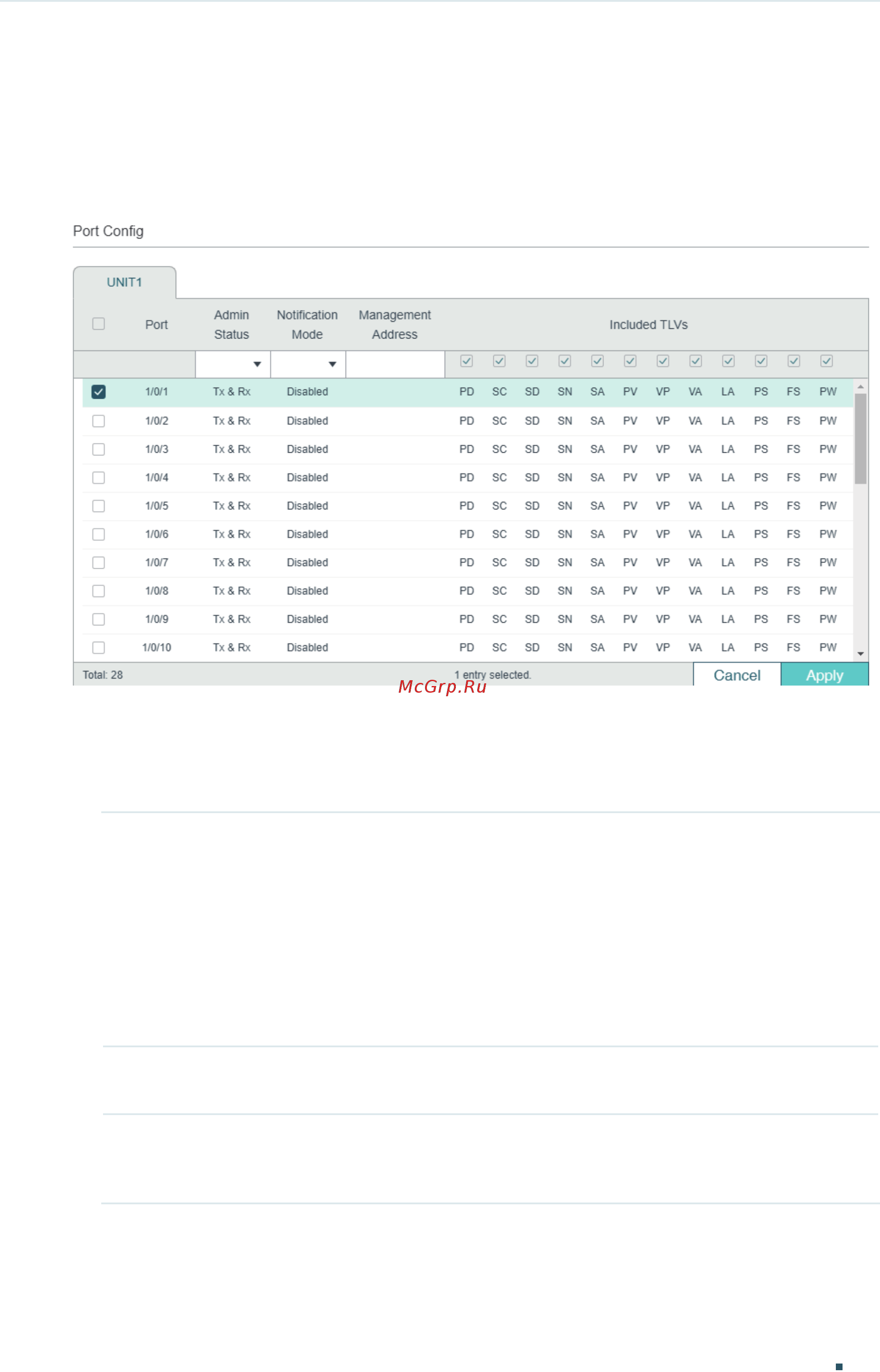 Tp-Link T1600G-28PS V3 [385/958] Configuring lldp for the port