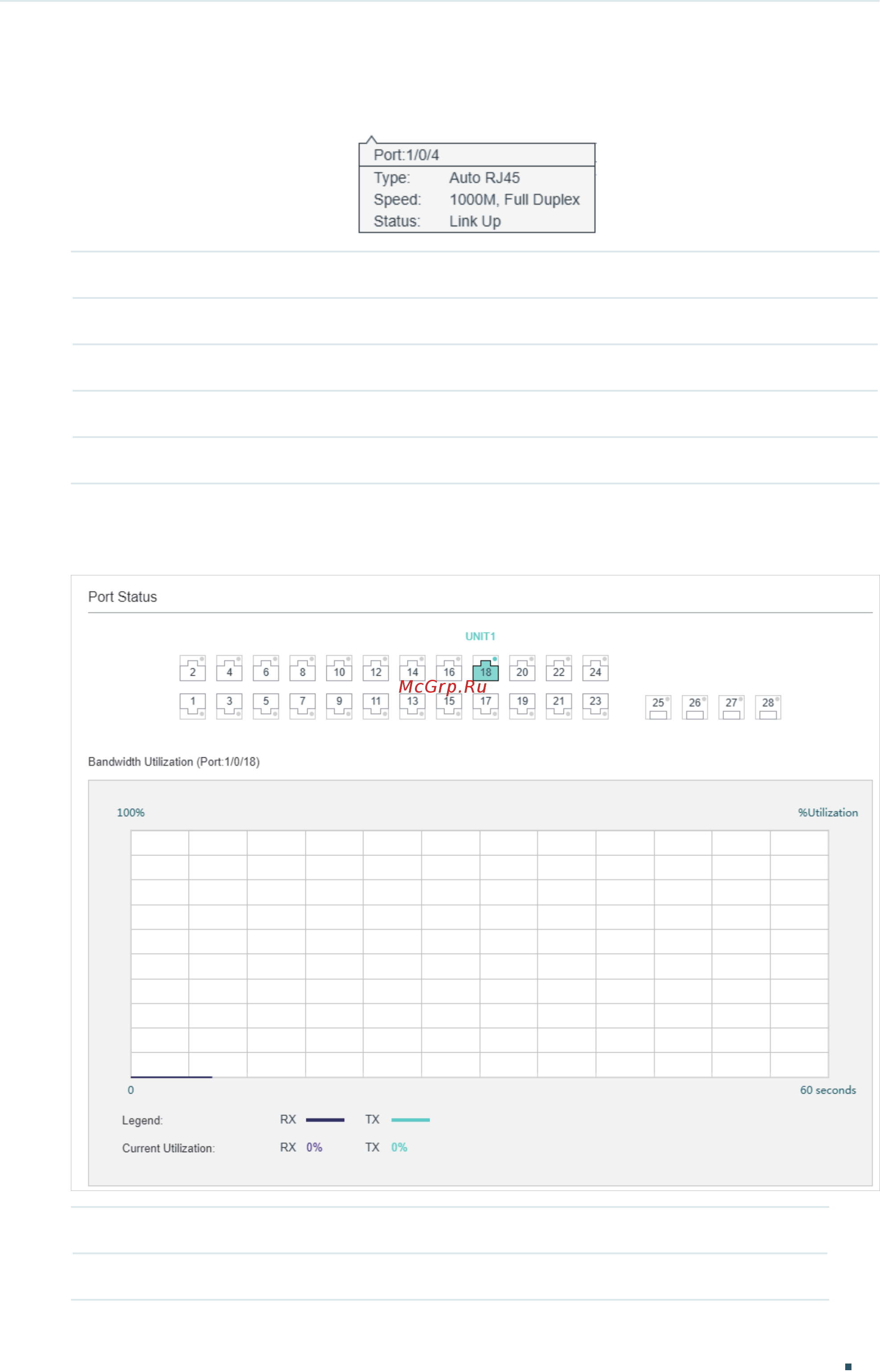 Tp-Link T1600G-52TS V4 [49/958] You can click a port to view the bandwidth utilization on this port