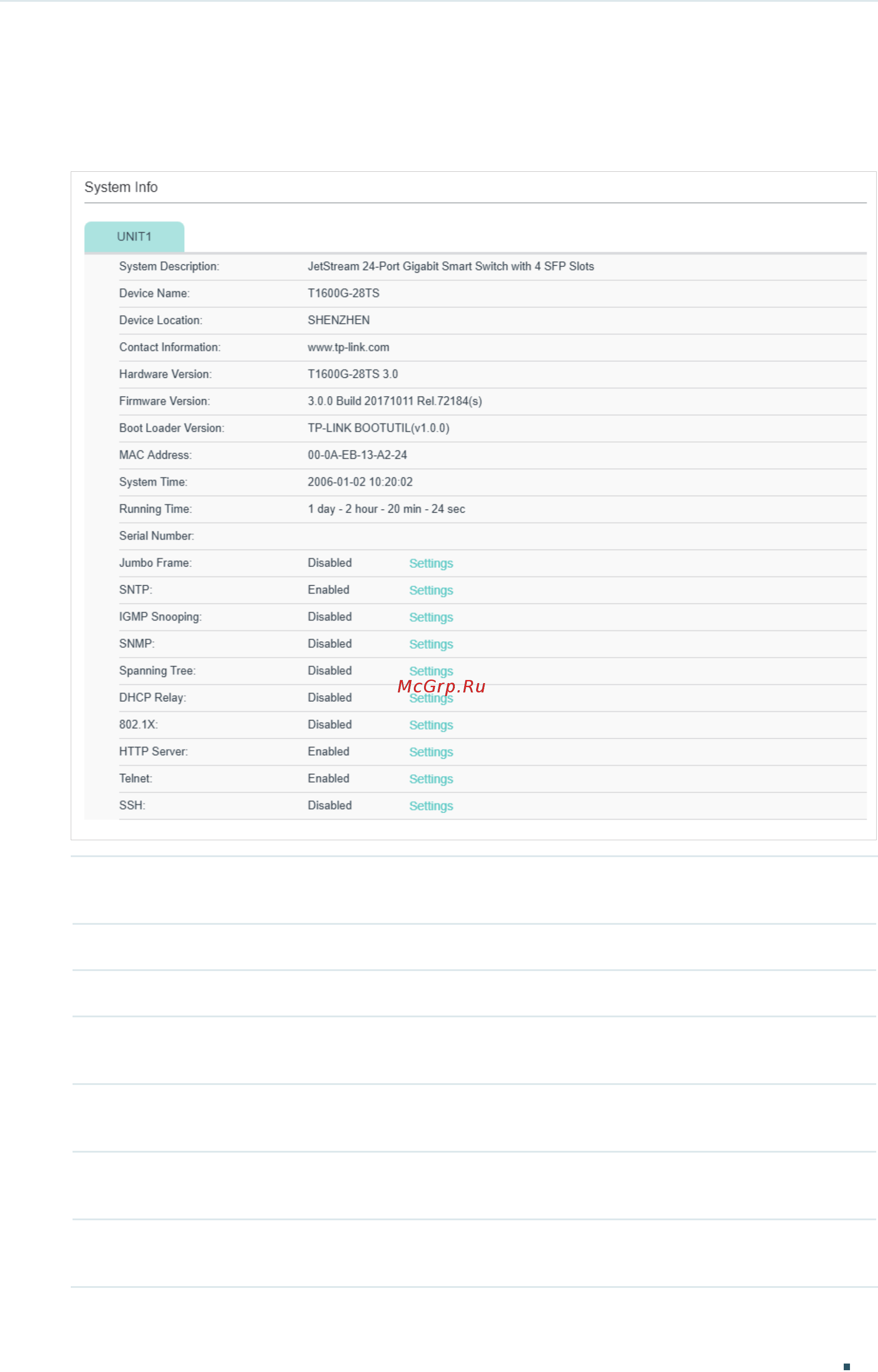 Tp-Link T1600G-52TS V4 [50/958] Viewing the system information