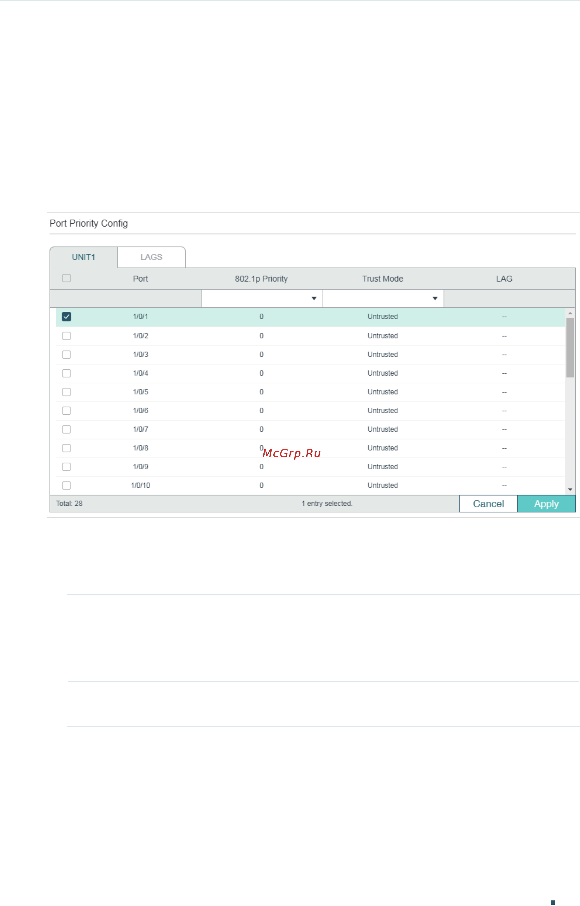 Tp-Link T1600G-52PS V4 [544/958] Configuring port priority