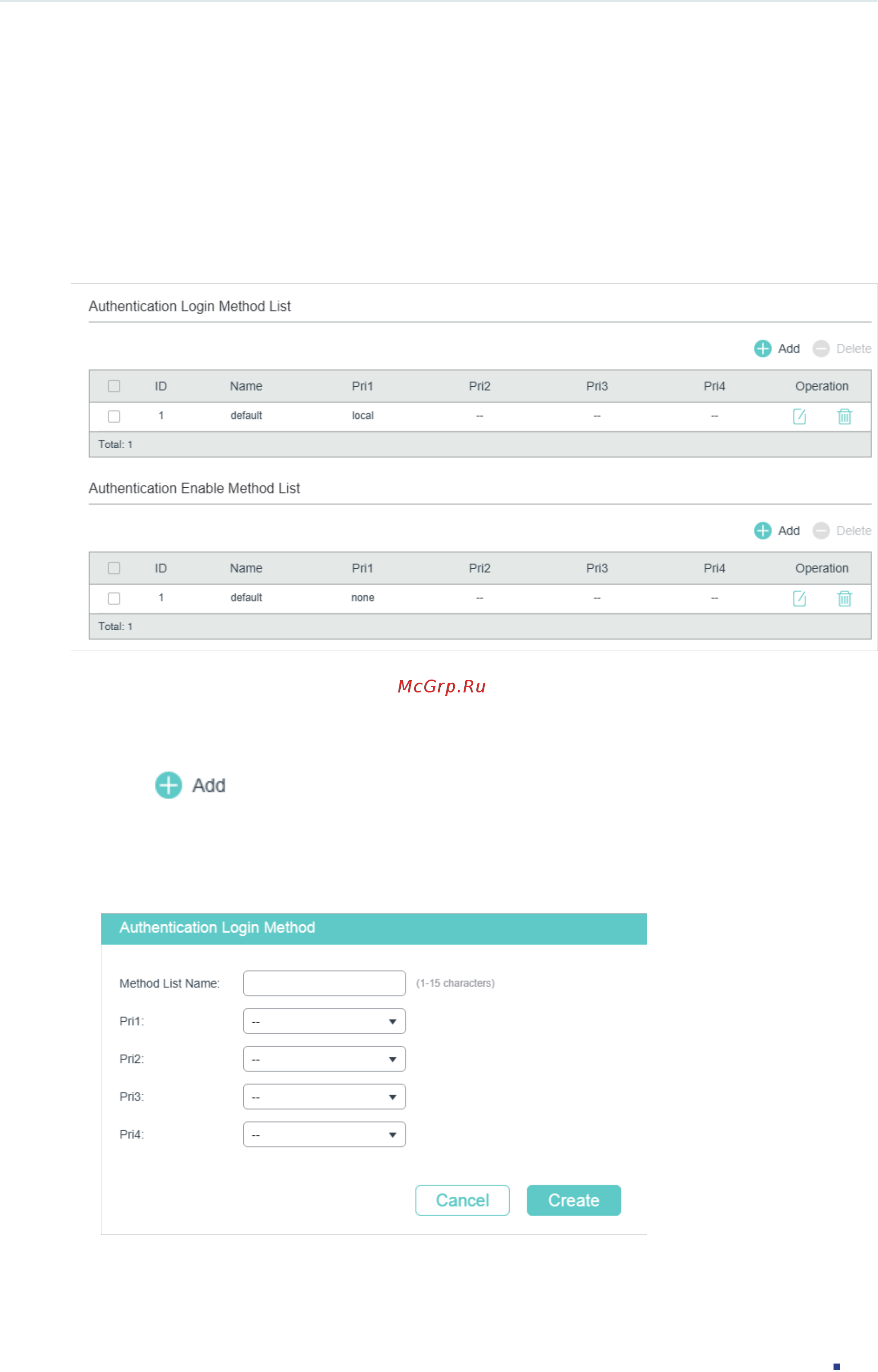 Tp-Link T1600G-52TS V4 [638/958] Configuring the method list