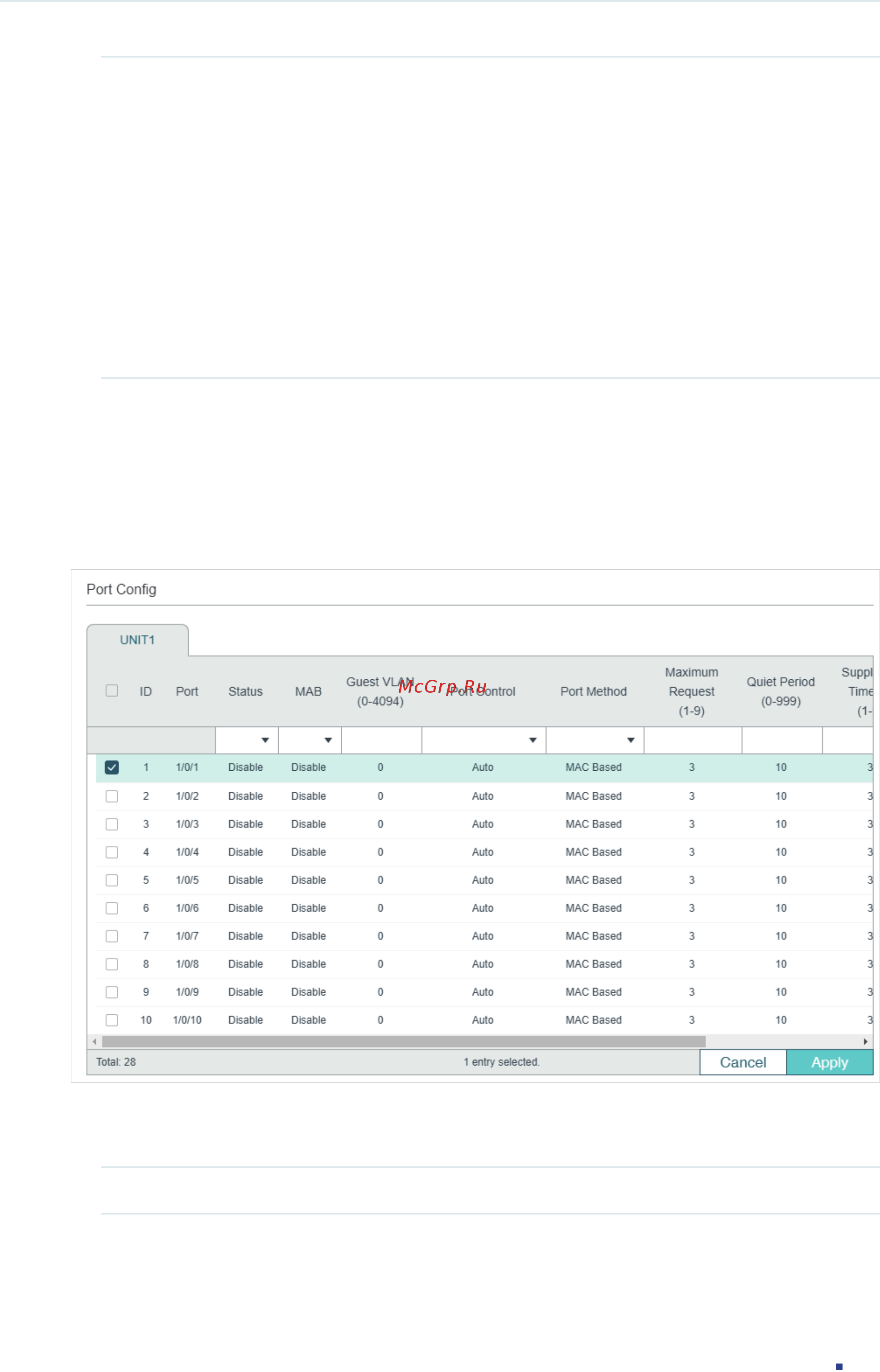 Tp-Link T1600G-52TS V4 [665/958] Configuring 802 x on ports