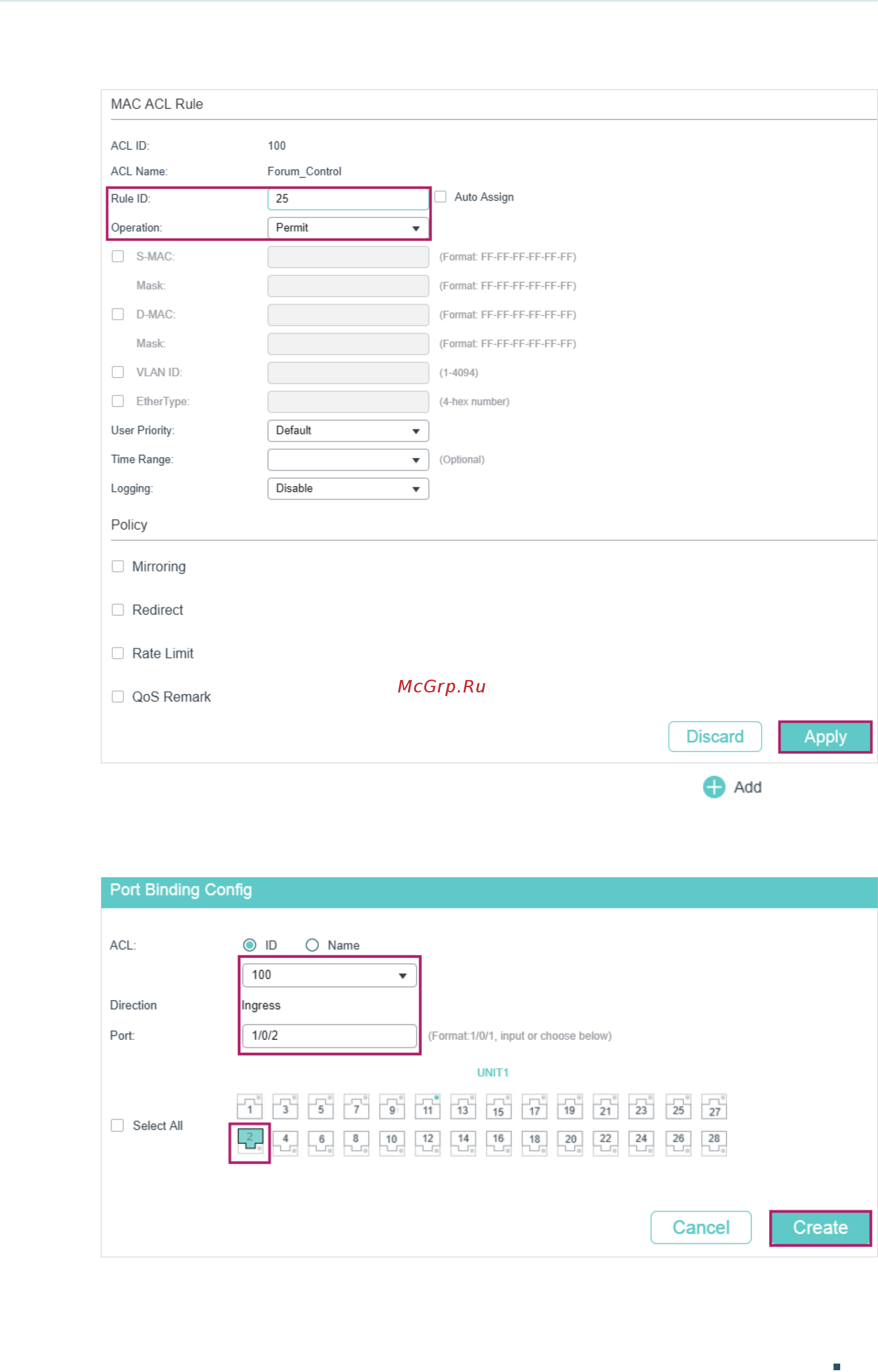 Tp-Link T1600G-52TS V4 [730/958] To load the following page bind acl 100 to port 1 0 2 to make it take effect