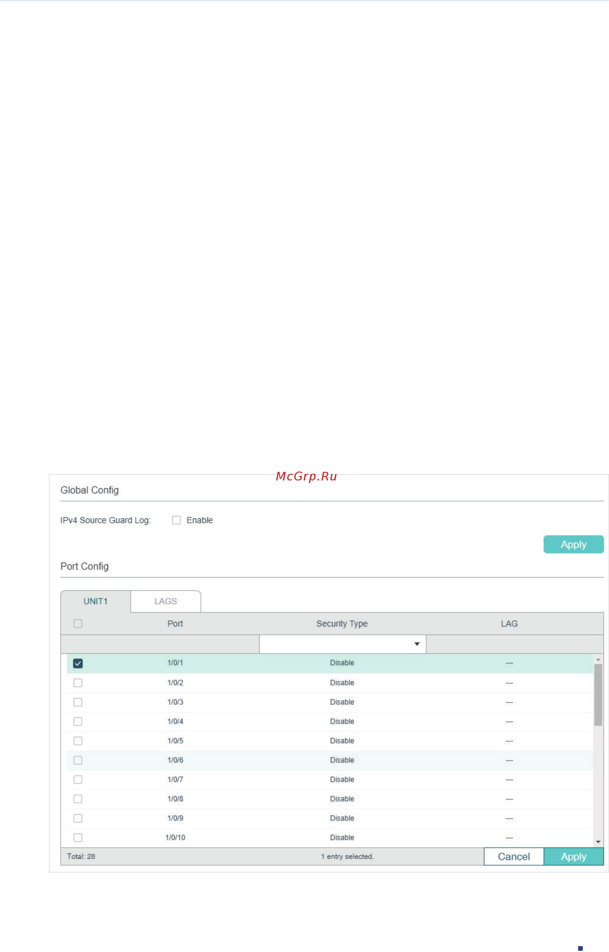 Tp-Link T1600G-28TS V3 [770/958] Ipv4 source guard configuration