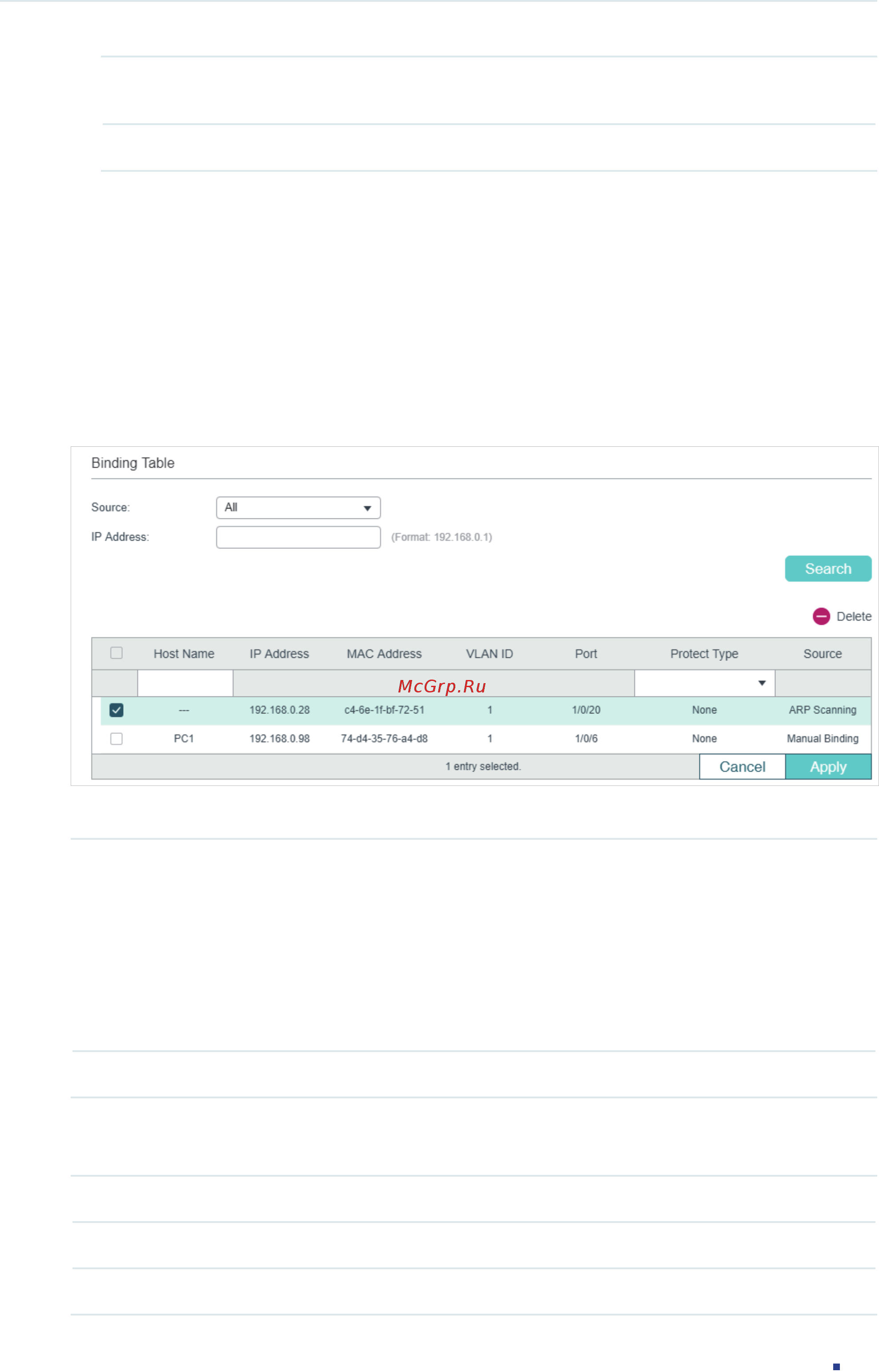 Tp-Link T1600G-52TS V4 [792/958] Viewing the binding entries