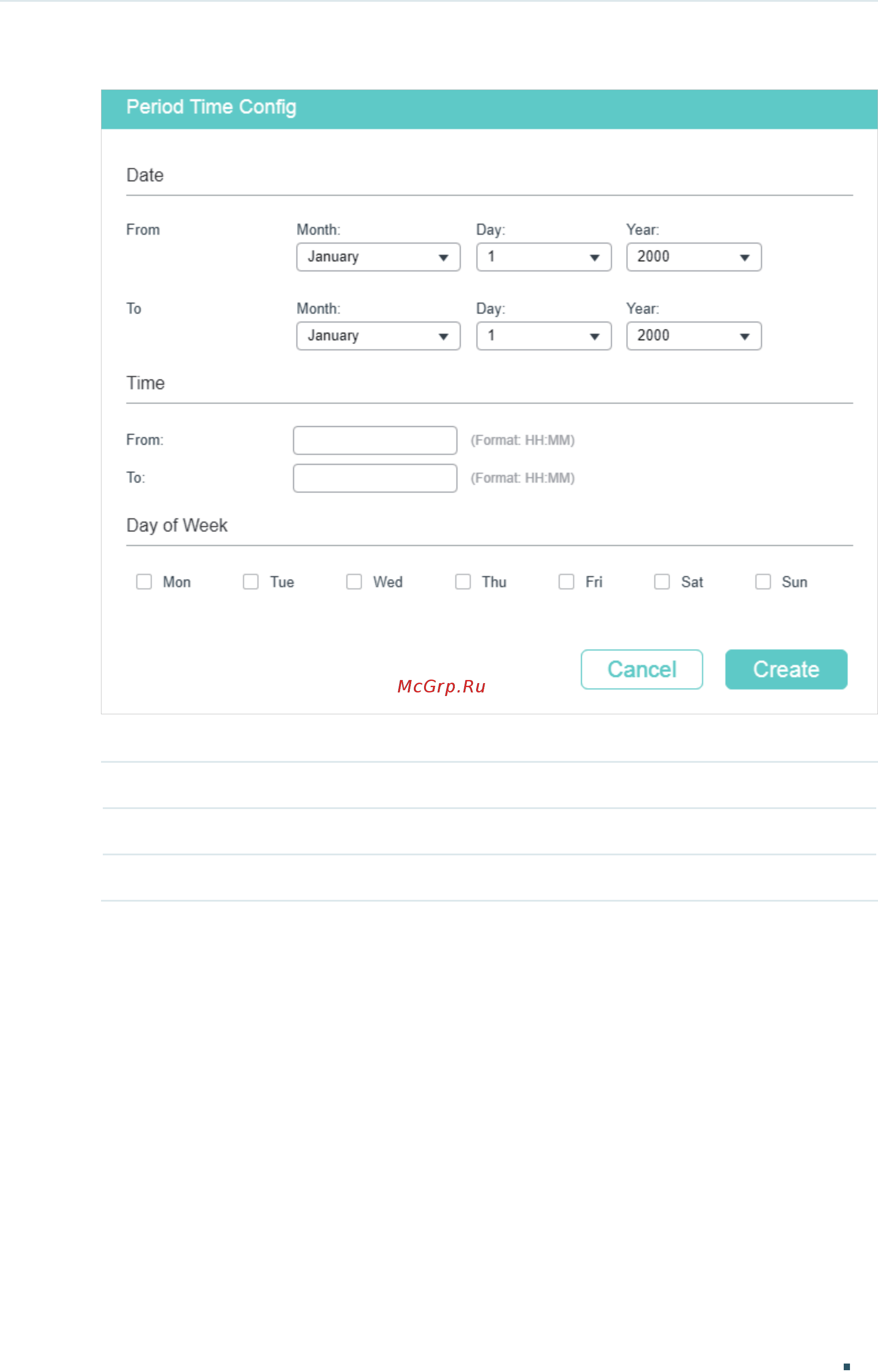 Tp-Link T1600G-52TS V4 [96/958] Similarly you can add more entries of period time according to your needs the final period time is the sum of all the periods in the table click create