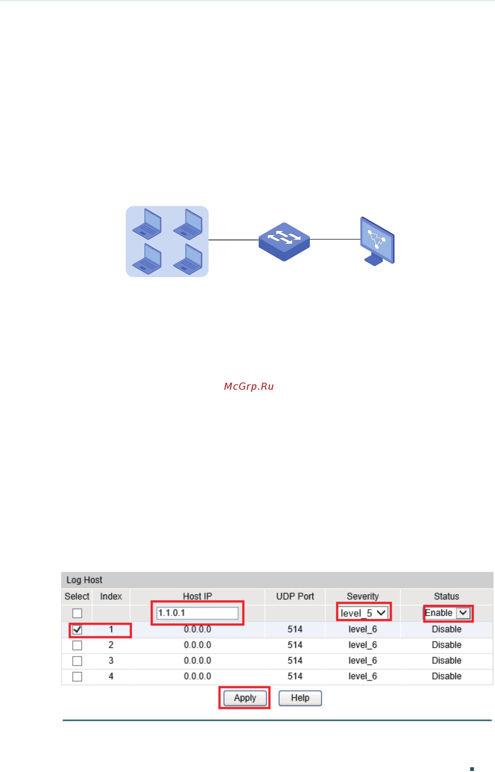 Tp-Link T1600G-28PS V2 [713/771] Example for configuring remote log