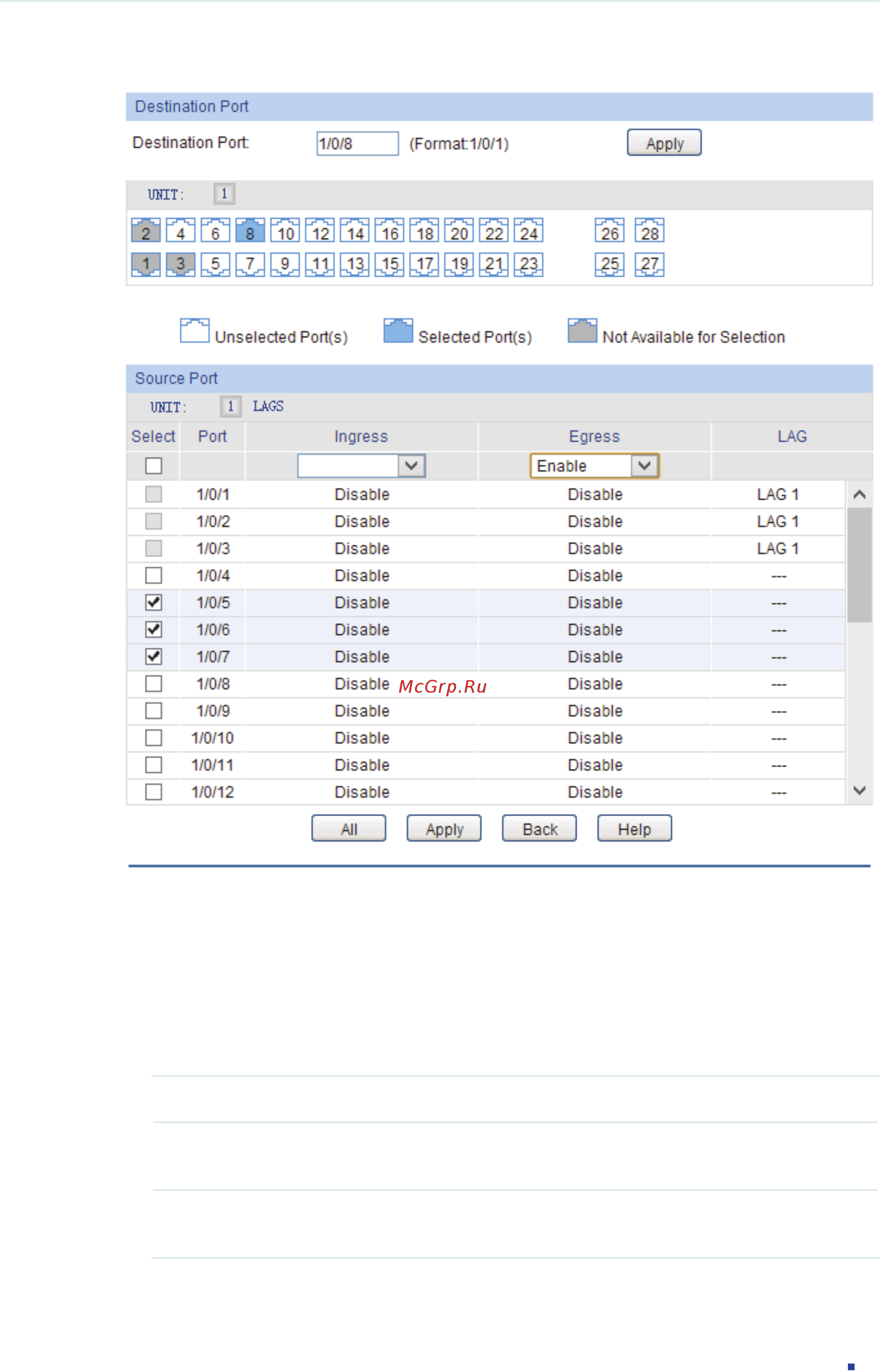 Tp-Link T1600G-52TS V1 [106/755] In the destination port section specify a monitoring port for the mirror session and click