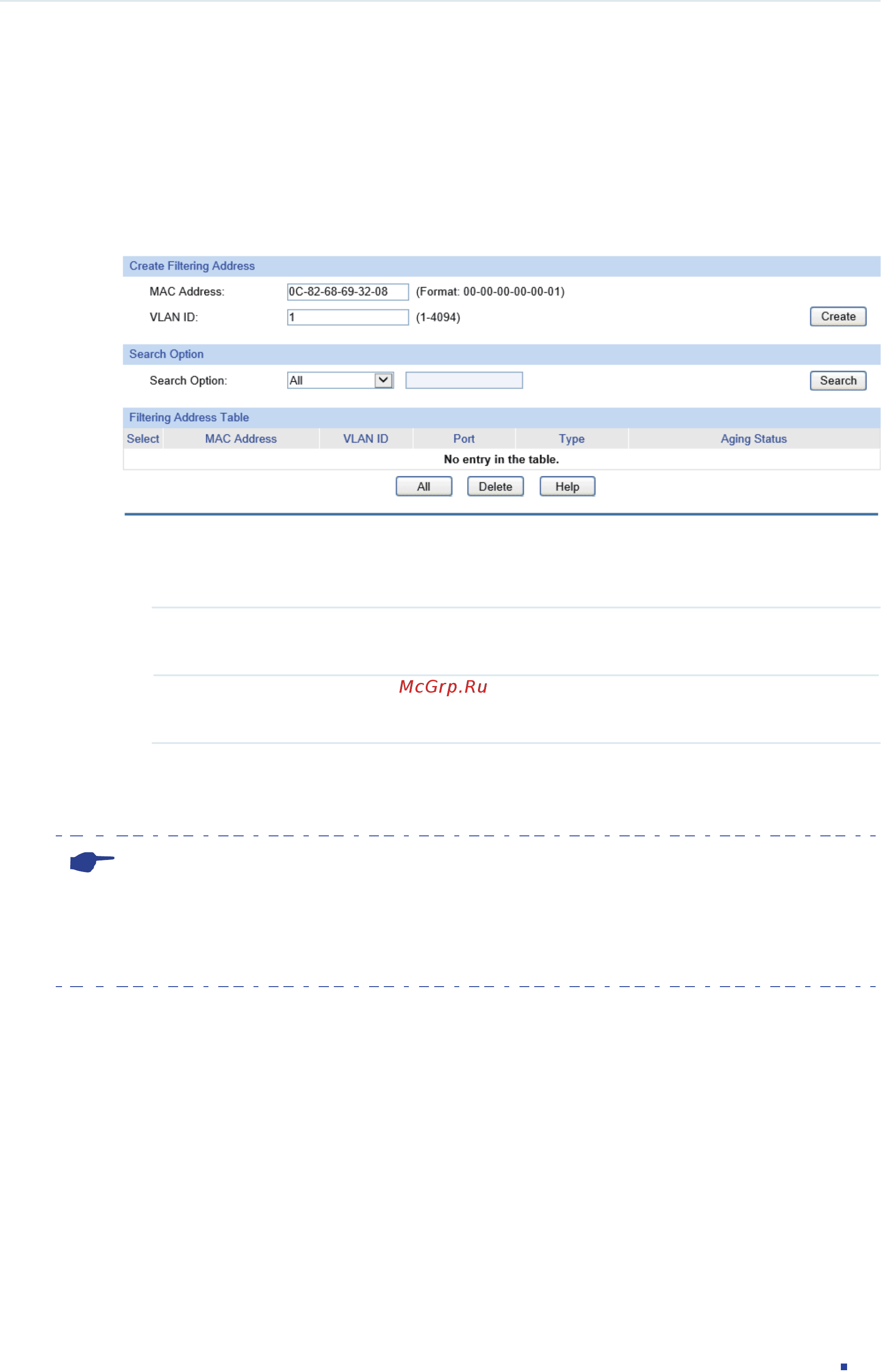 Tp-Link T1600G-52TS V1 [158/755] Adding mac filtering address entries