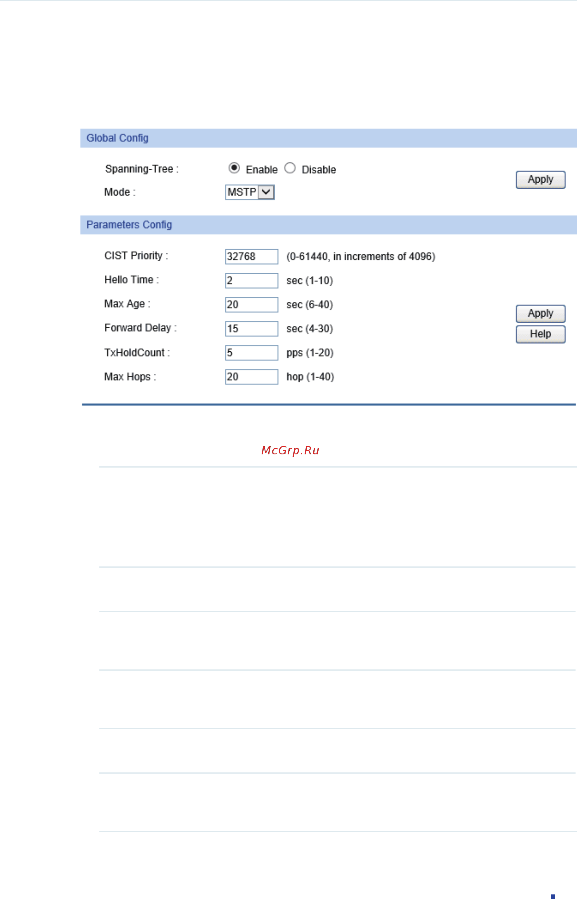 Tp-Link T1600G-52TS V1 [248/755] Configuring mstp globally