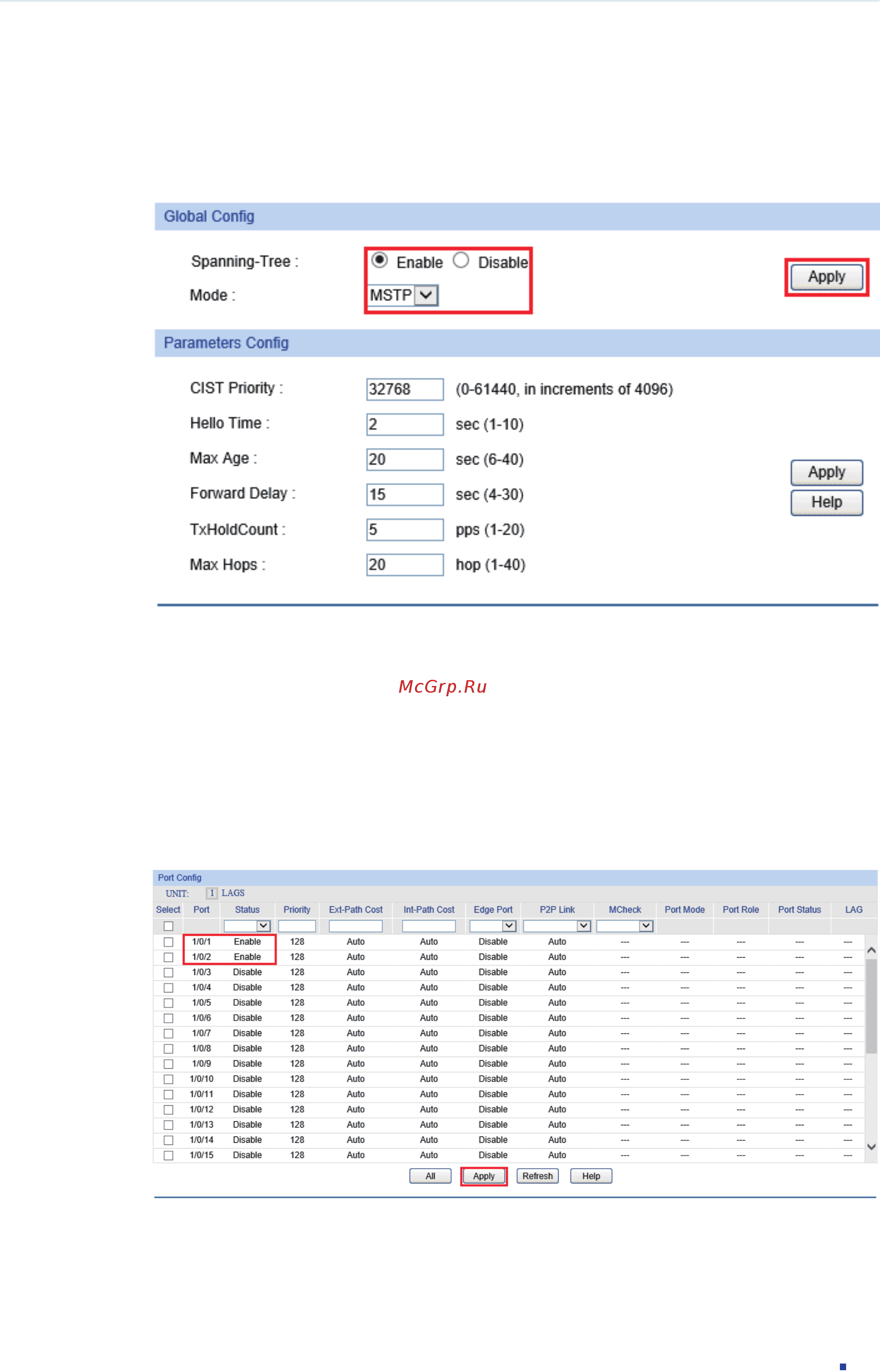 Tp-Link T1600G-52TS V1 [270/755] Configurations for switch b