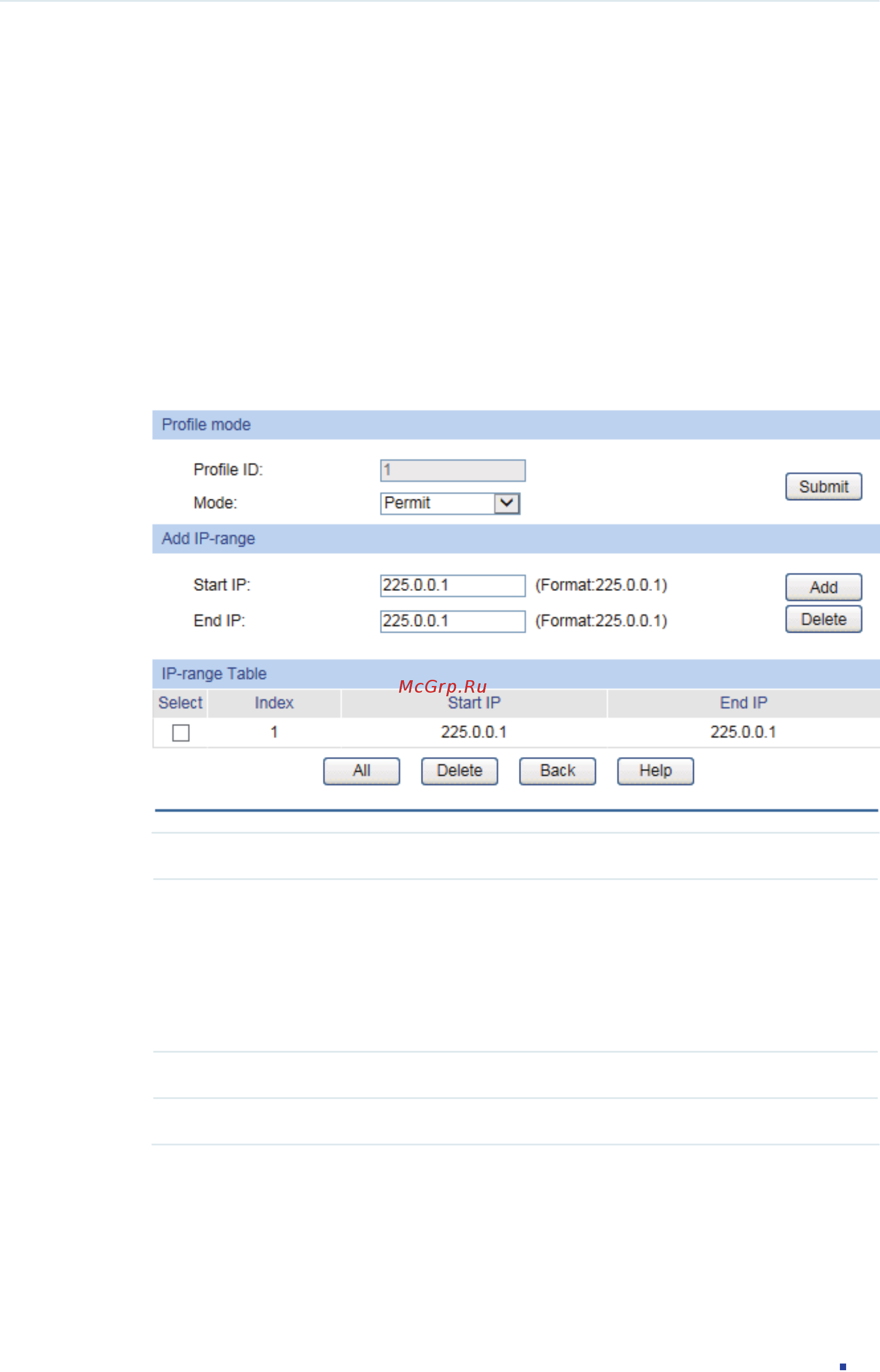 Tp-Link T1600G-52TS V1 [299/755] Editing ip range of the profile