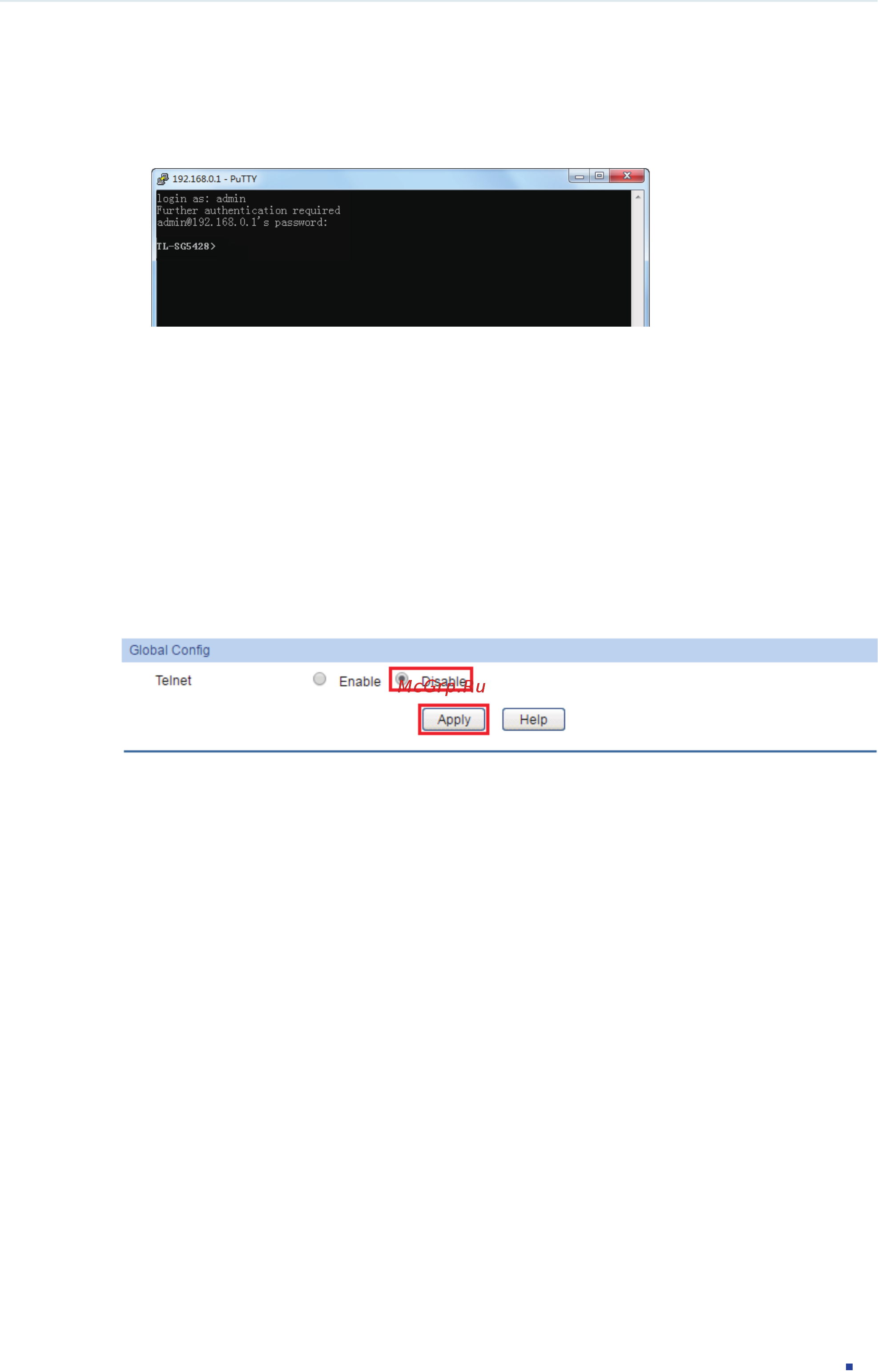Tp-Link T1600G-52TS V1 [41/755] Disable telnet login